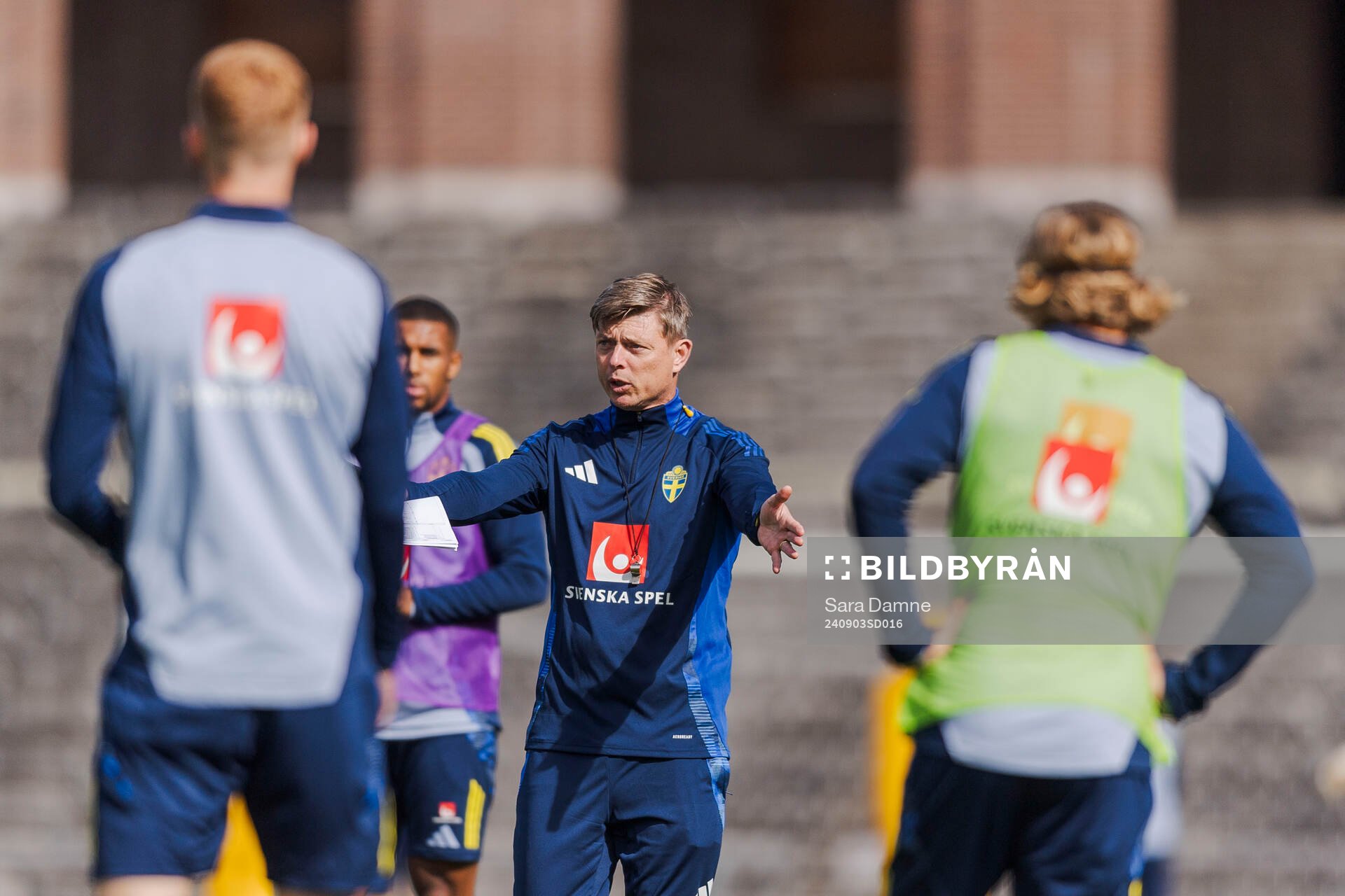 Head coach Jon Dahl Tomasson of the Swedish men's football