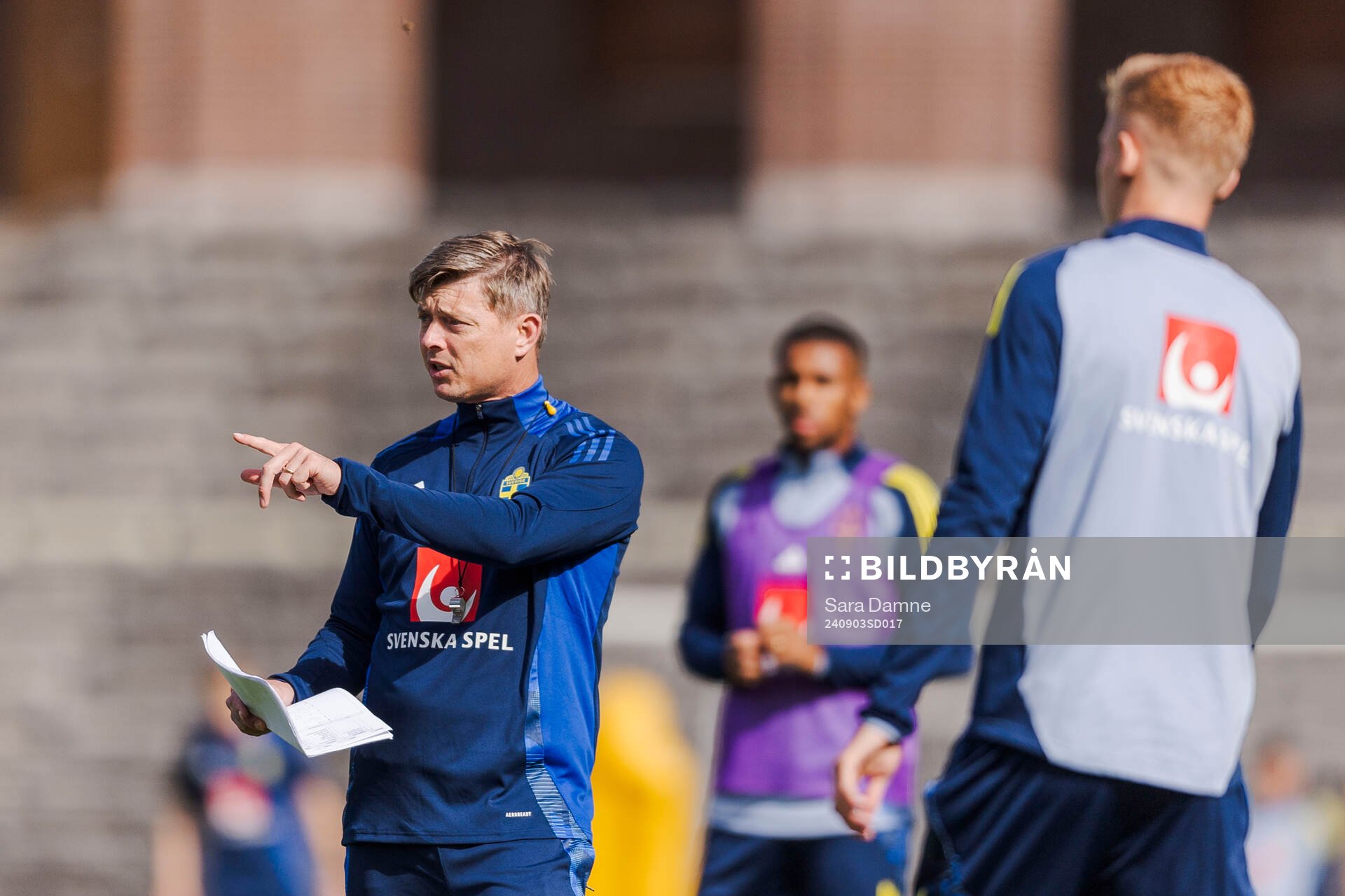 Head coach Jon Dahl Tomasson of the Swedish men's football