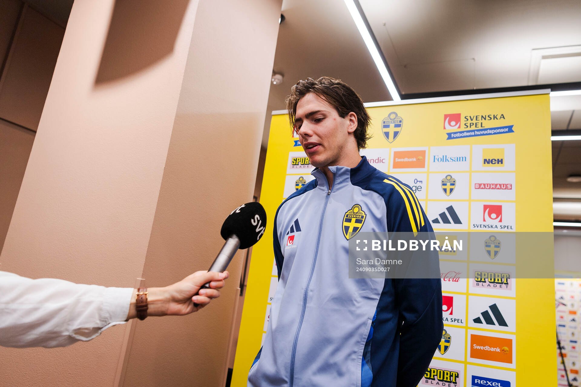 Goalkeeper Jacob Widell Zetterström of the Swedish men's