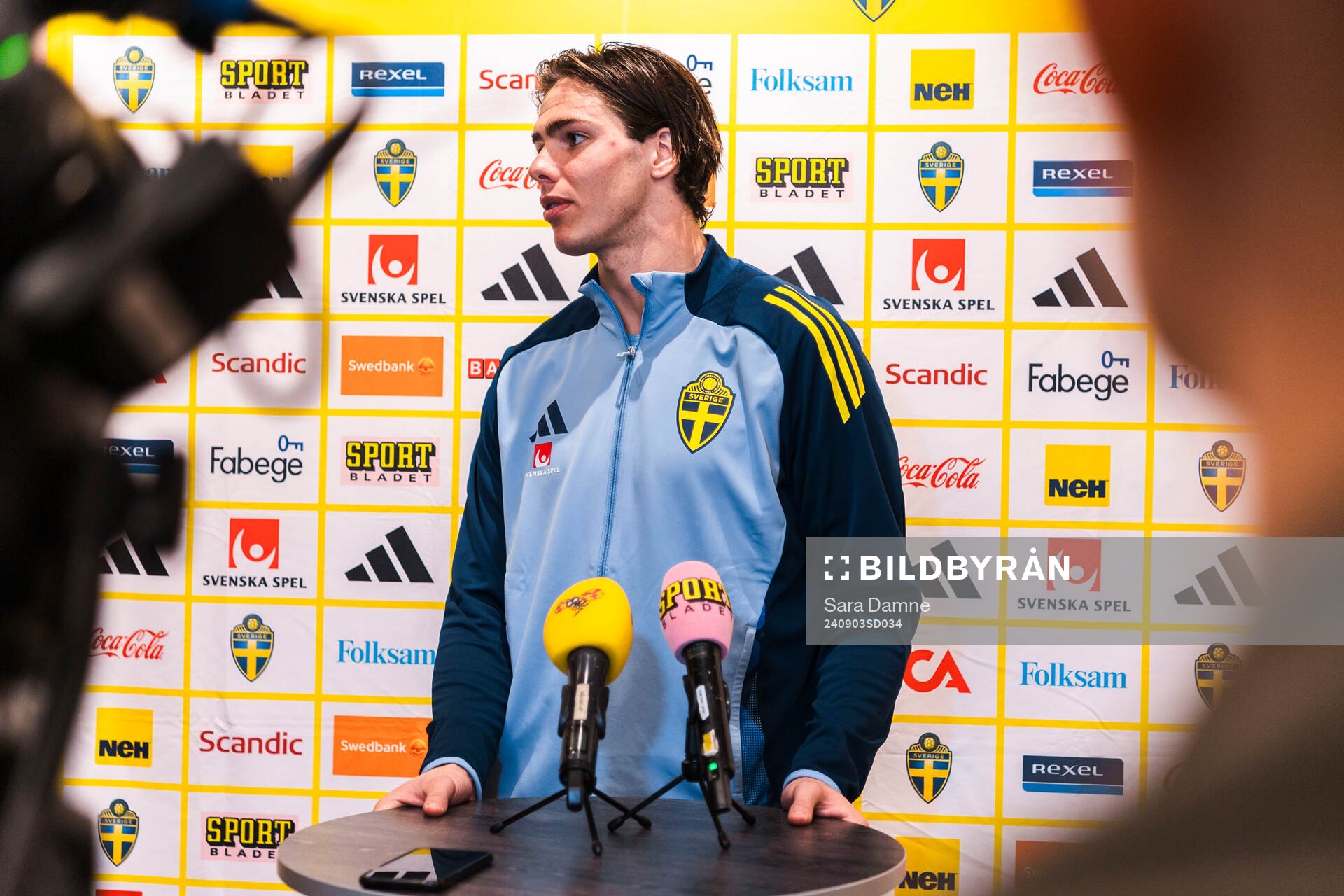 Goalkeeper Jacob Widell Zetterström of the Swedish men's
