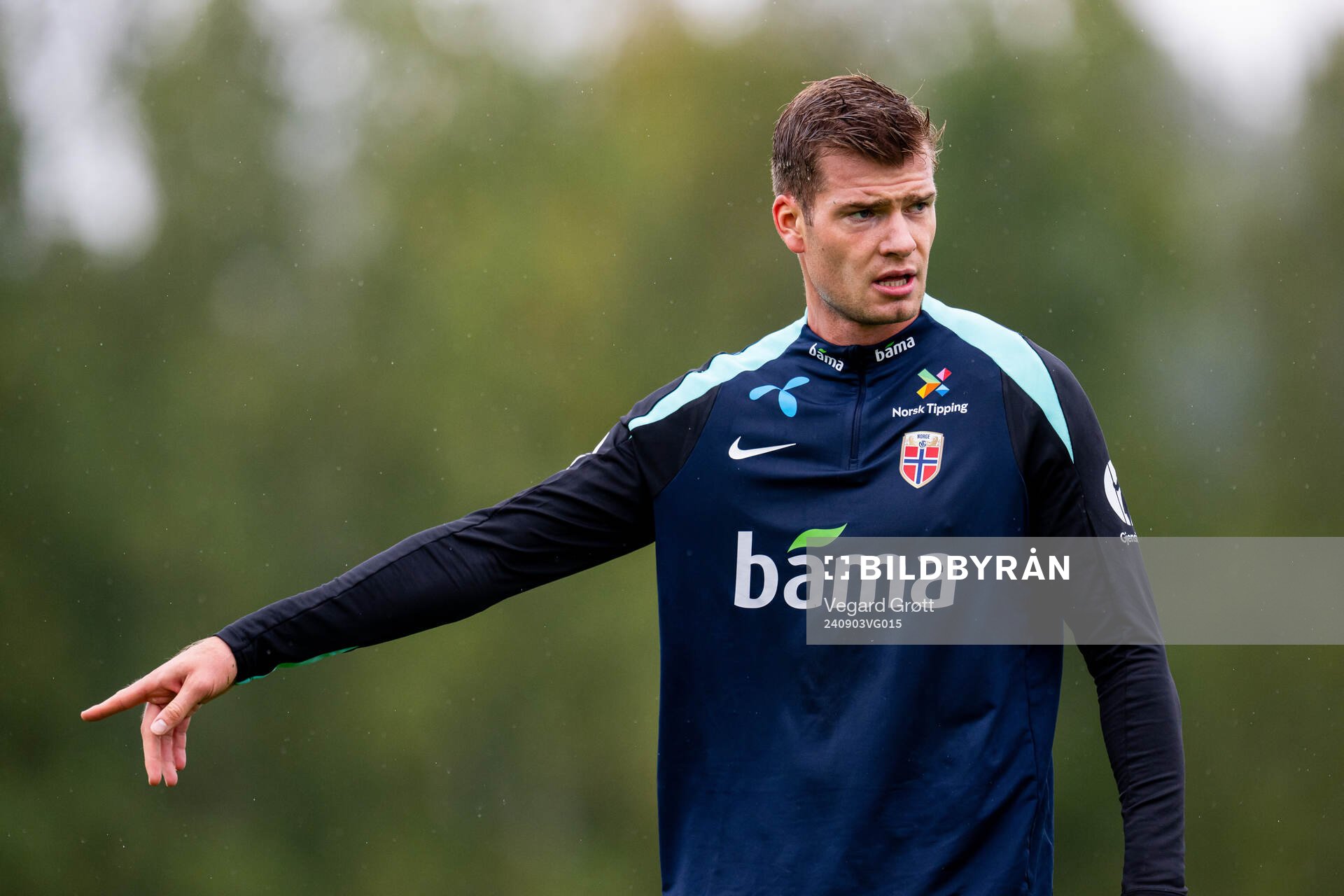 Alexander Sørloth of the Norwegian national football team