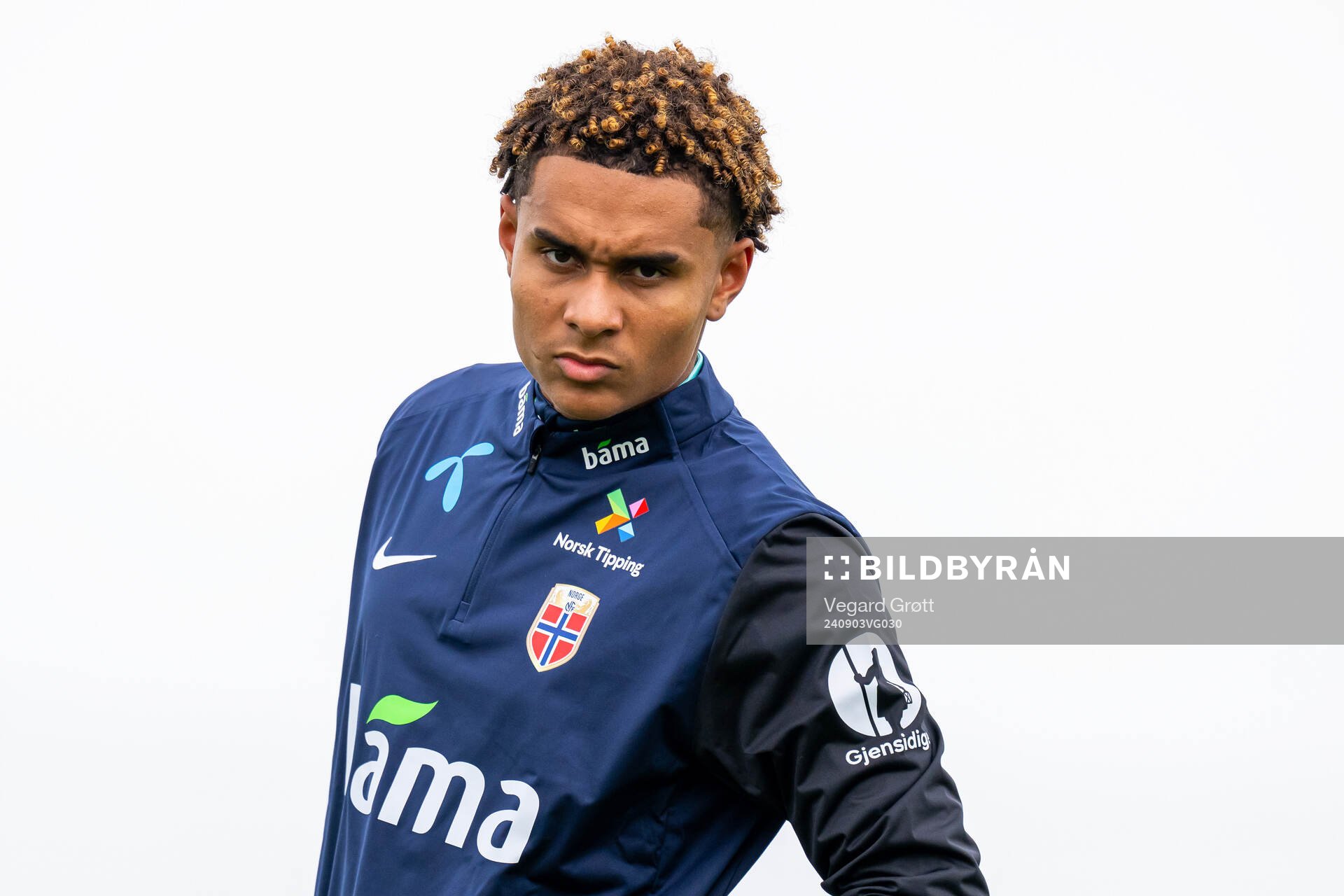 Antonio Nusa of the Norwegian national football team