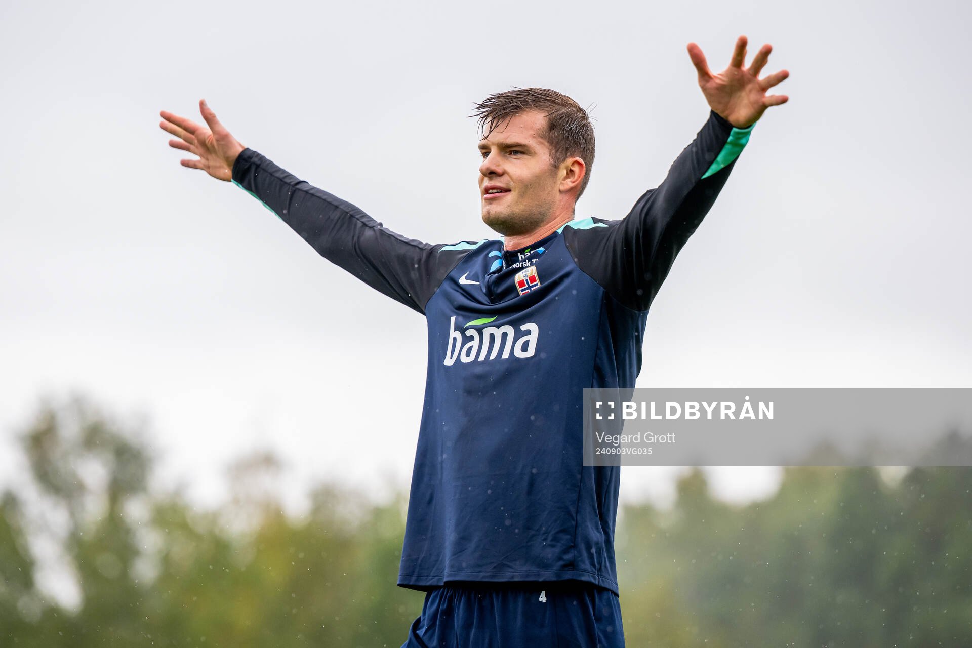 Alexander Sørloth of the Norwegian national football team