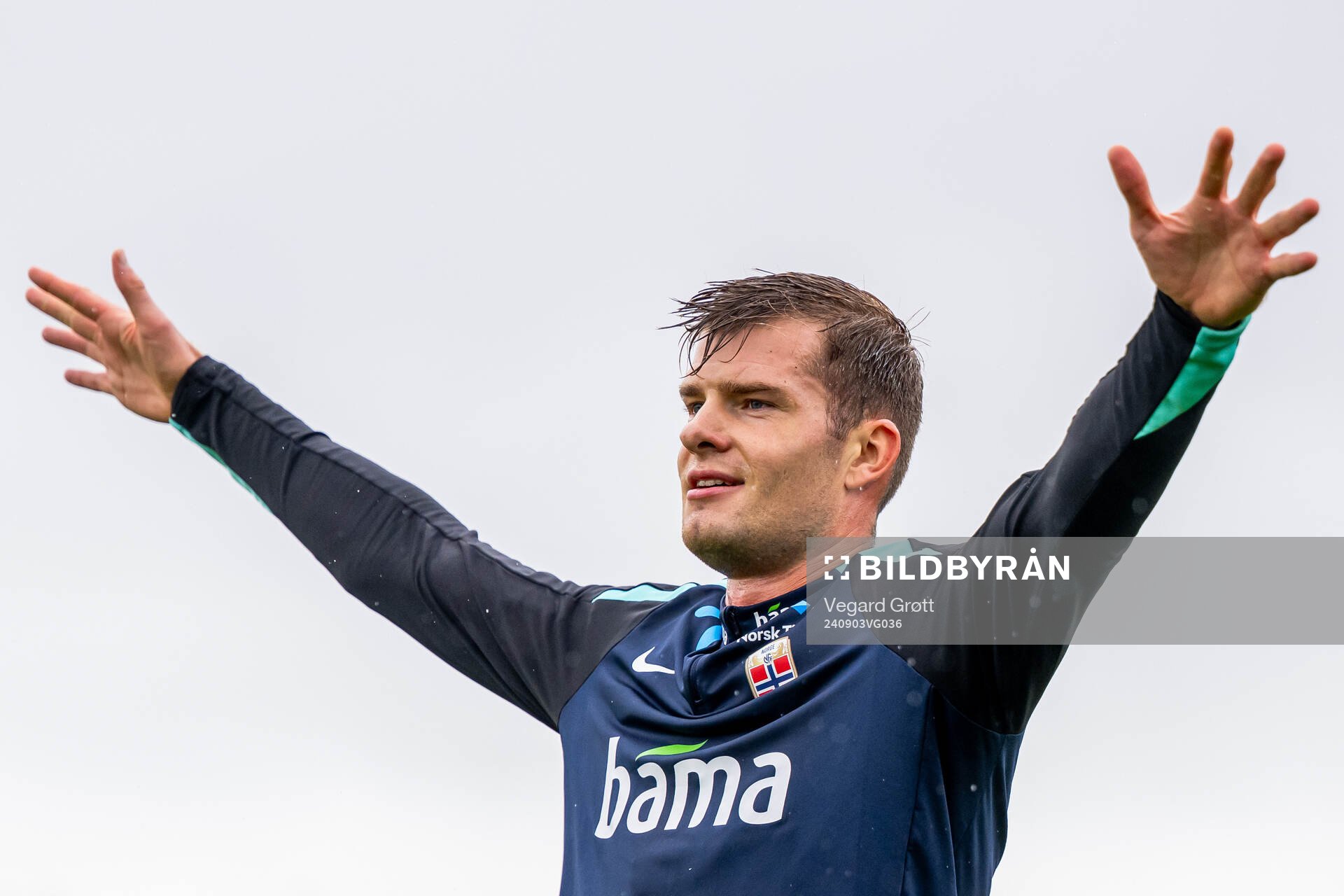Alexander Sørloth of the Norwegian national football team