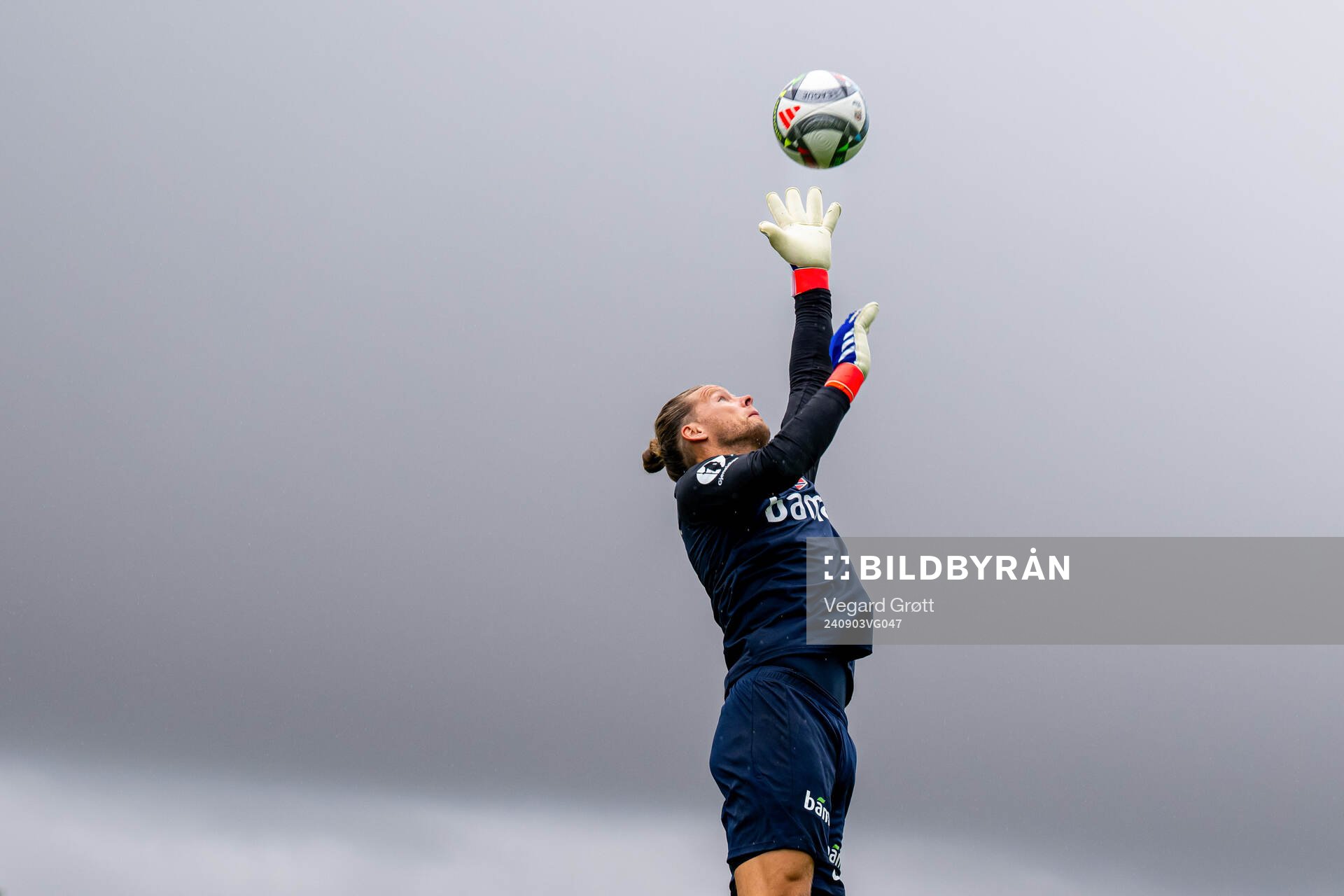 Goalkeeper Ørjan Håskjold Nyland of the Norwegian
