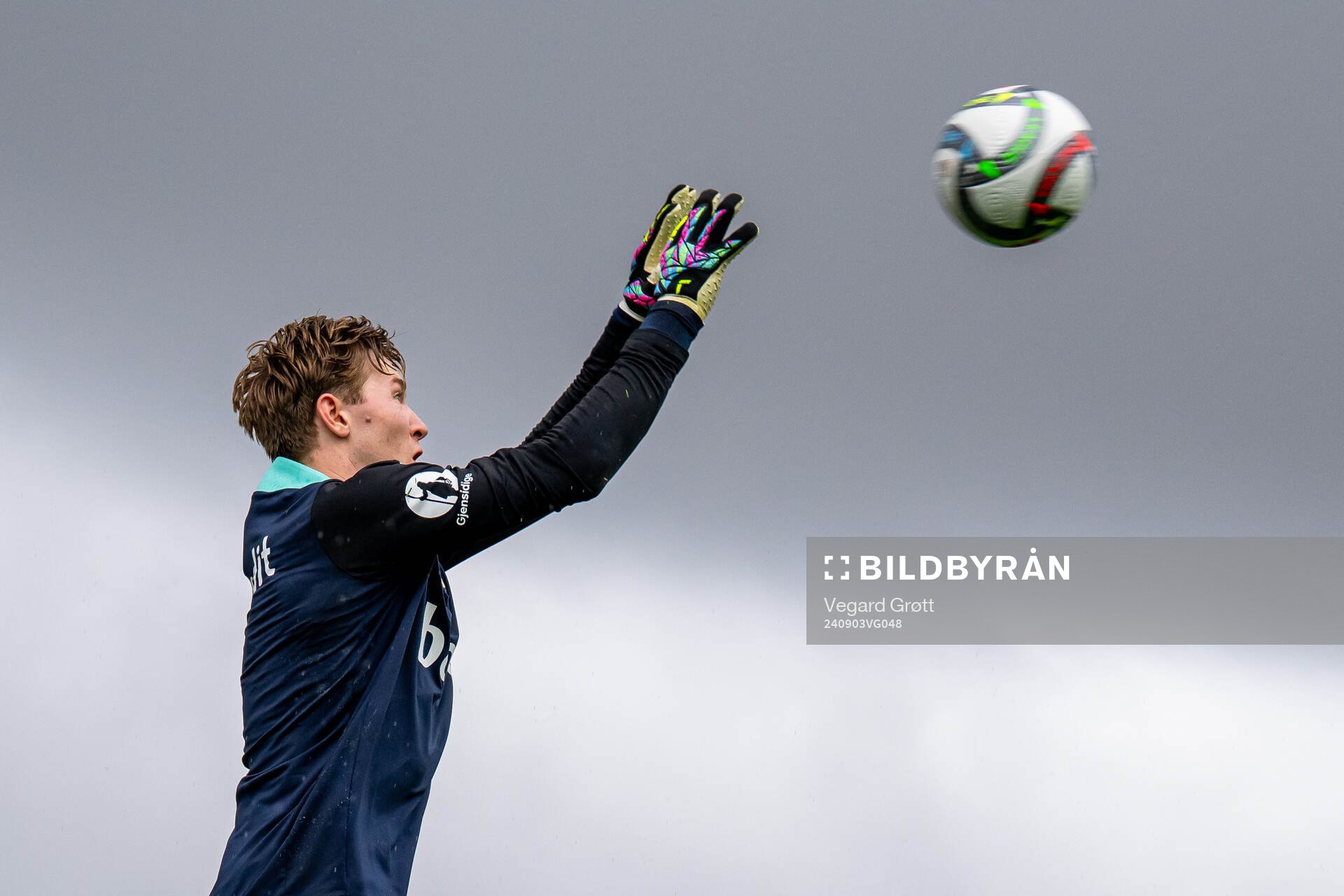 Goalkeeper Mathias Dyngeland of the Norwegian national