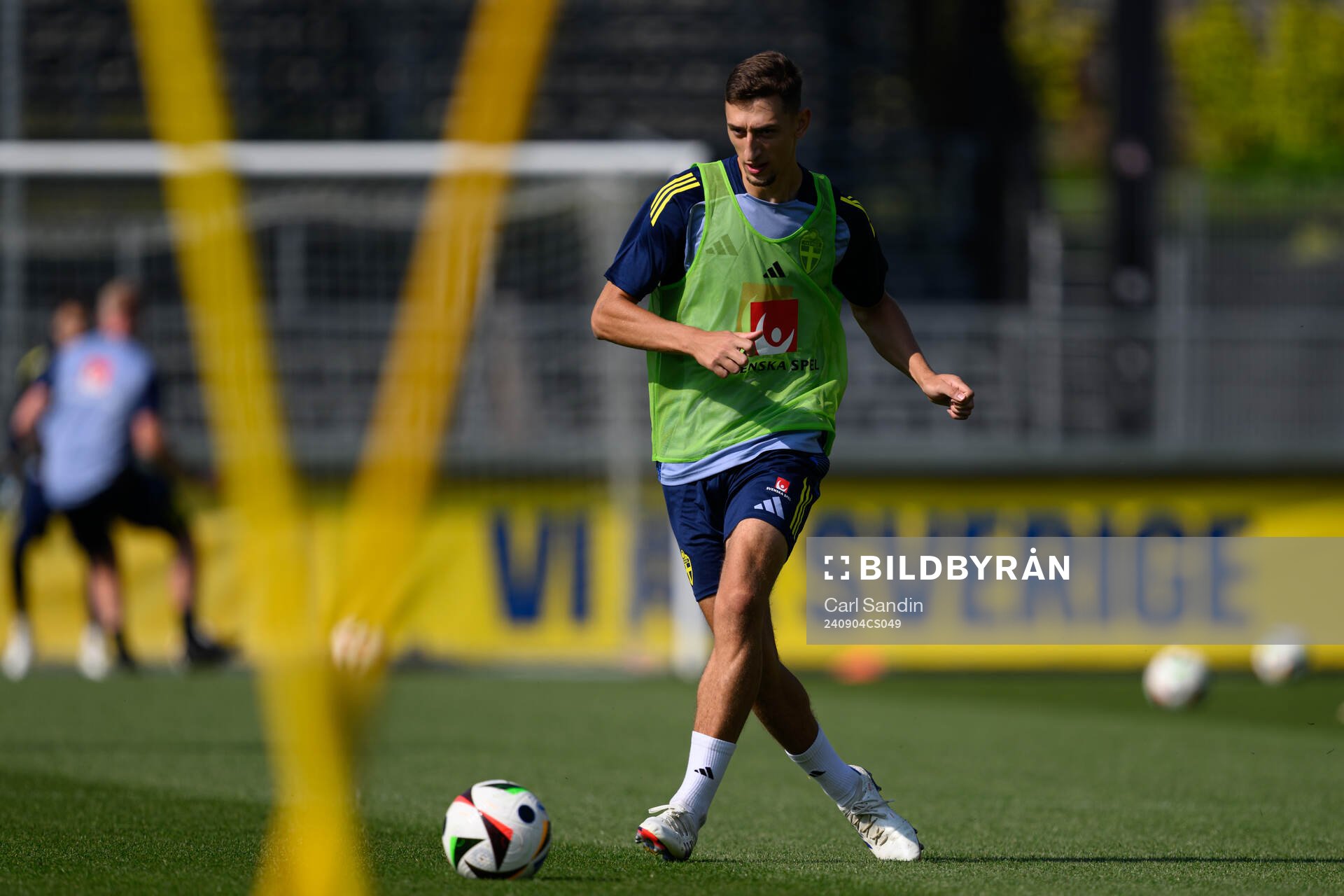 Jonas Rouh during a training session with the Swedish under-21 national football team on September 4, 2024 in Jönköping. 