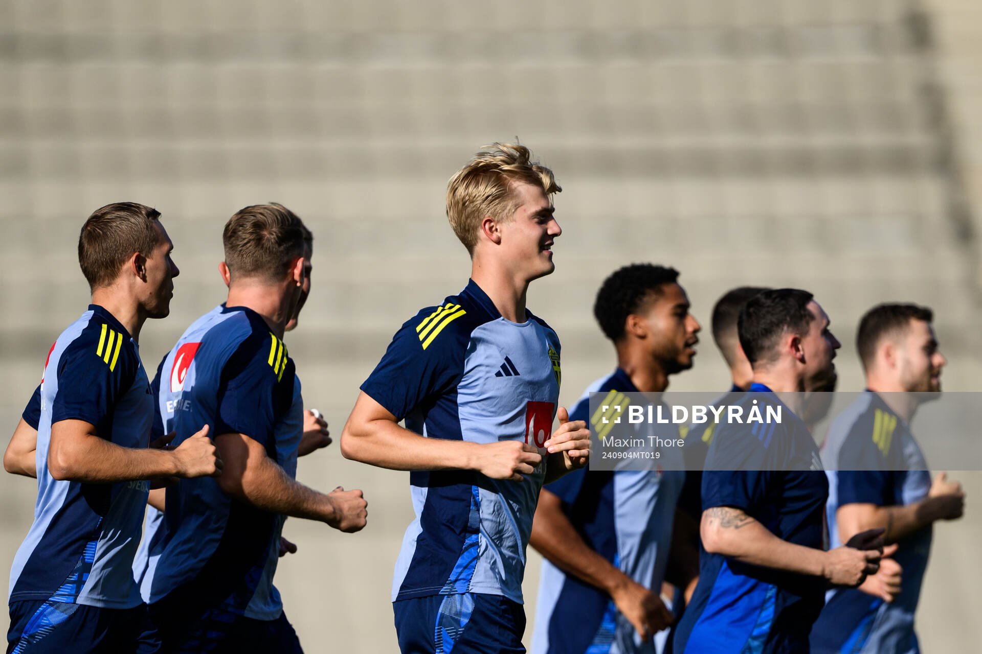 Lucas Bergvall of the Swedish national football team