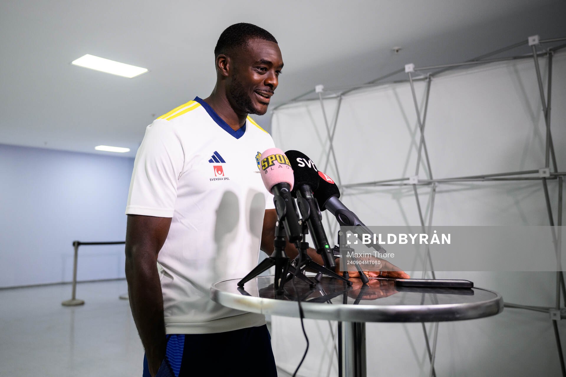 Ken Sema of the Swedish national football team in a mixed