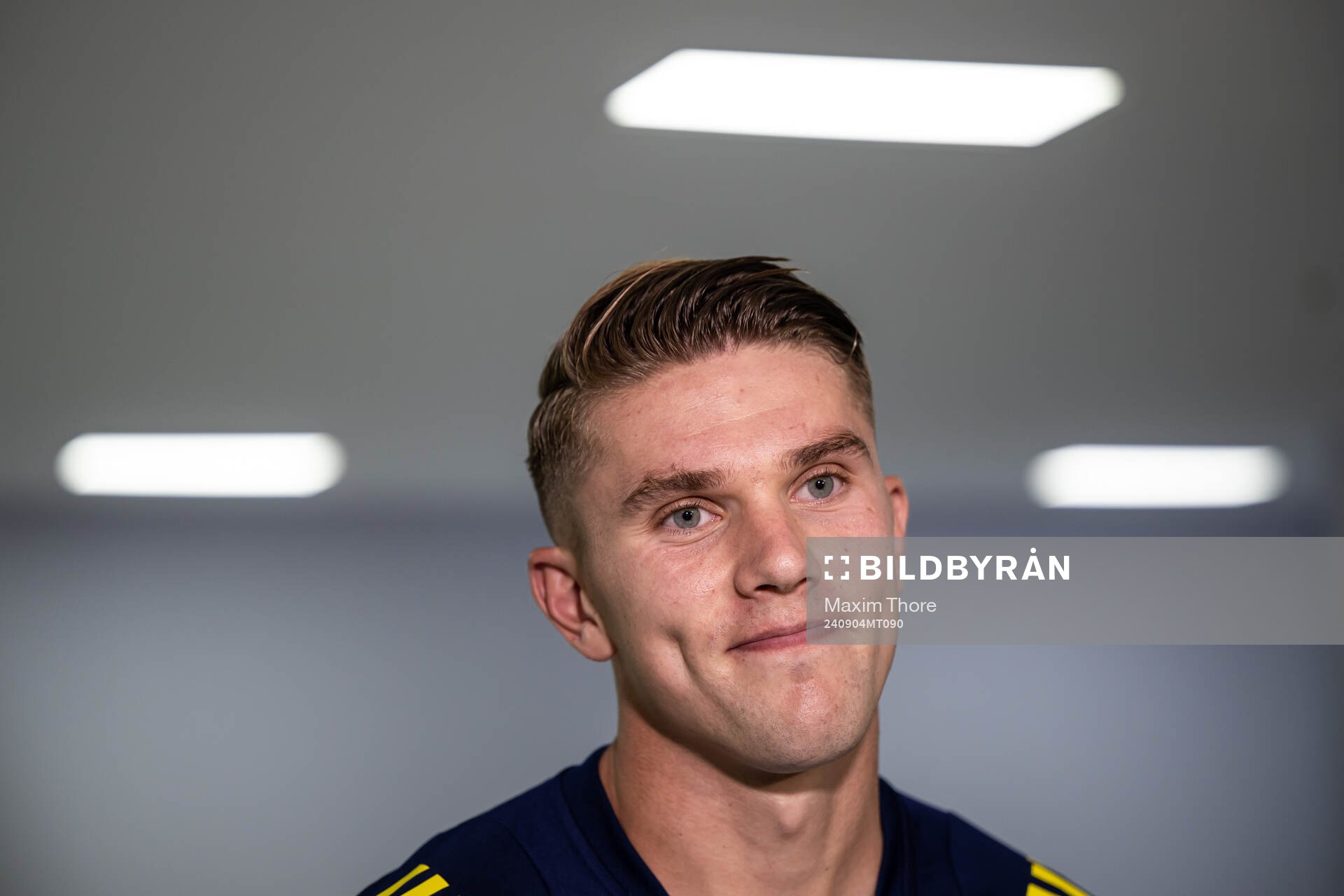 Viktor Gyökeres of the Swedish national football team in a