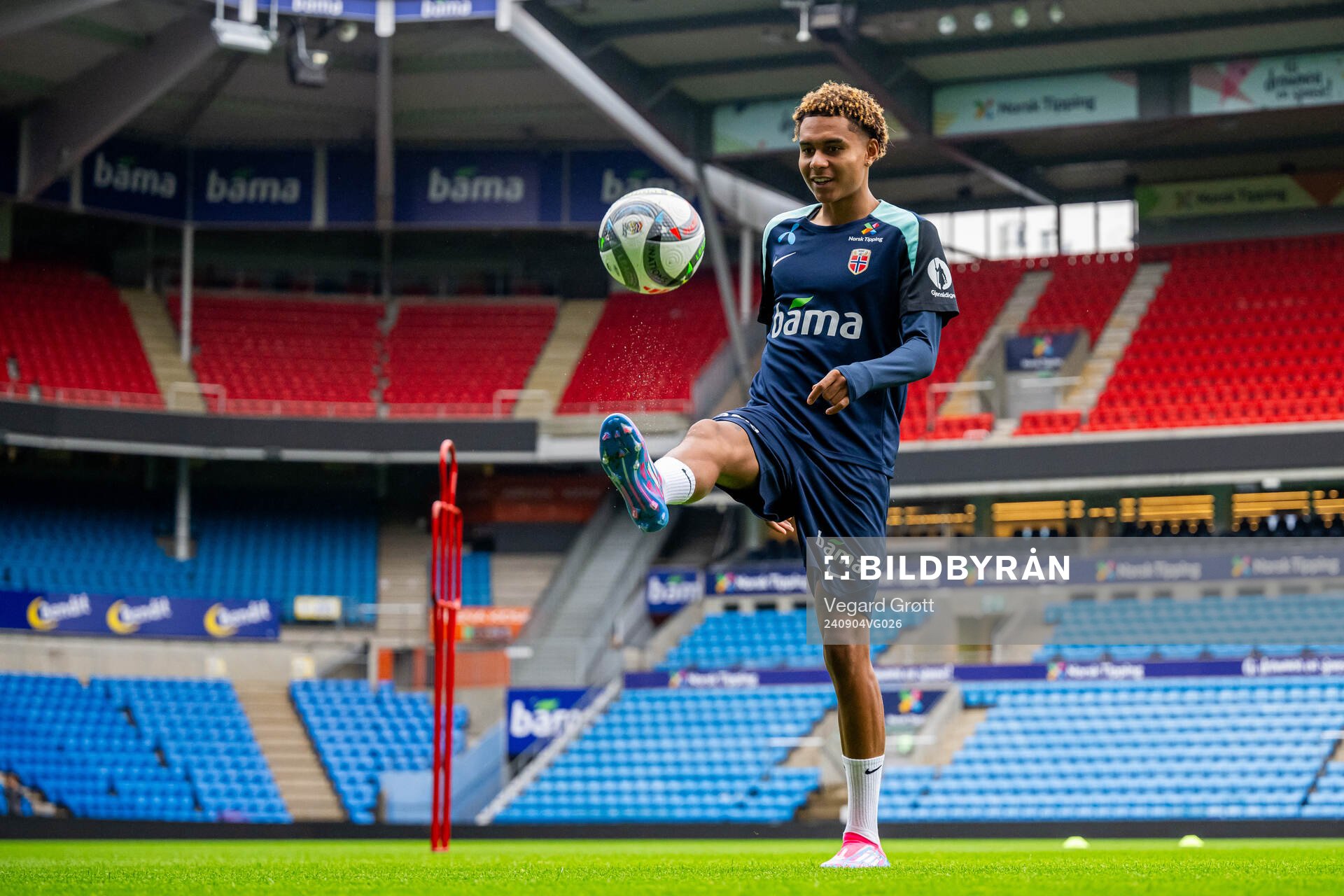 Antonio Nusa of the Norwegian national football team
