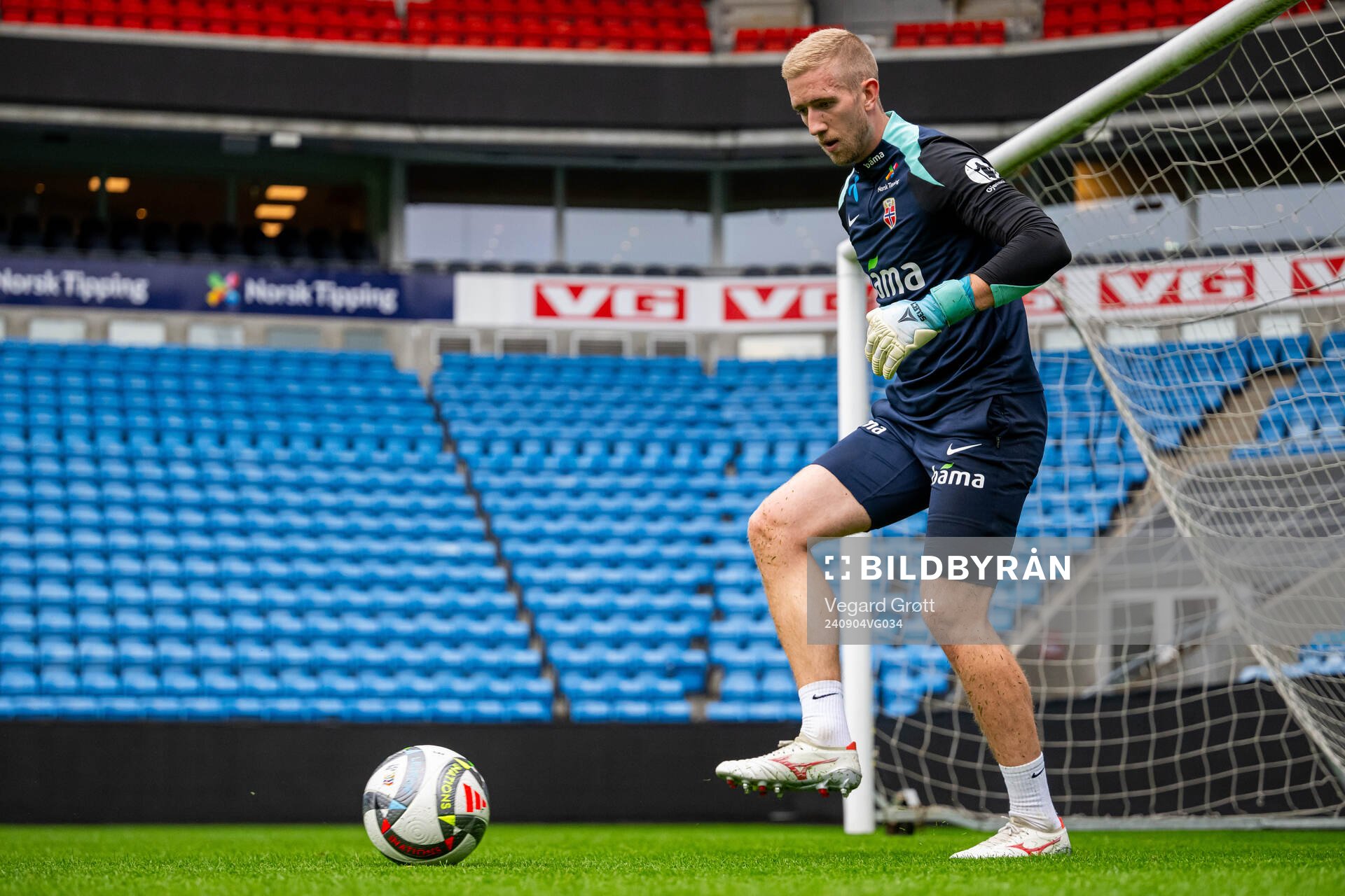Goalkeeper Egil Selvik of the Norwegian national football