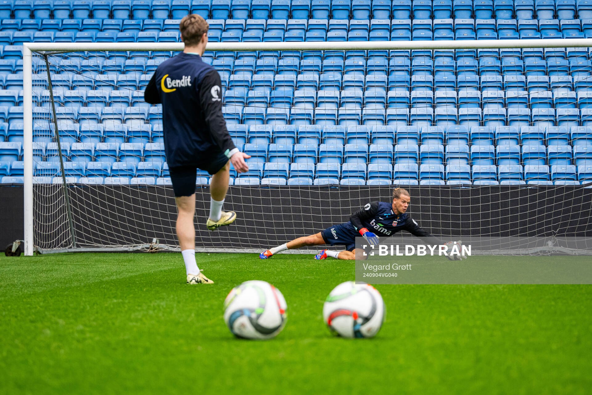 Goalkeeper Ørjan Håskjold Nyland of the Norwegian