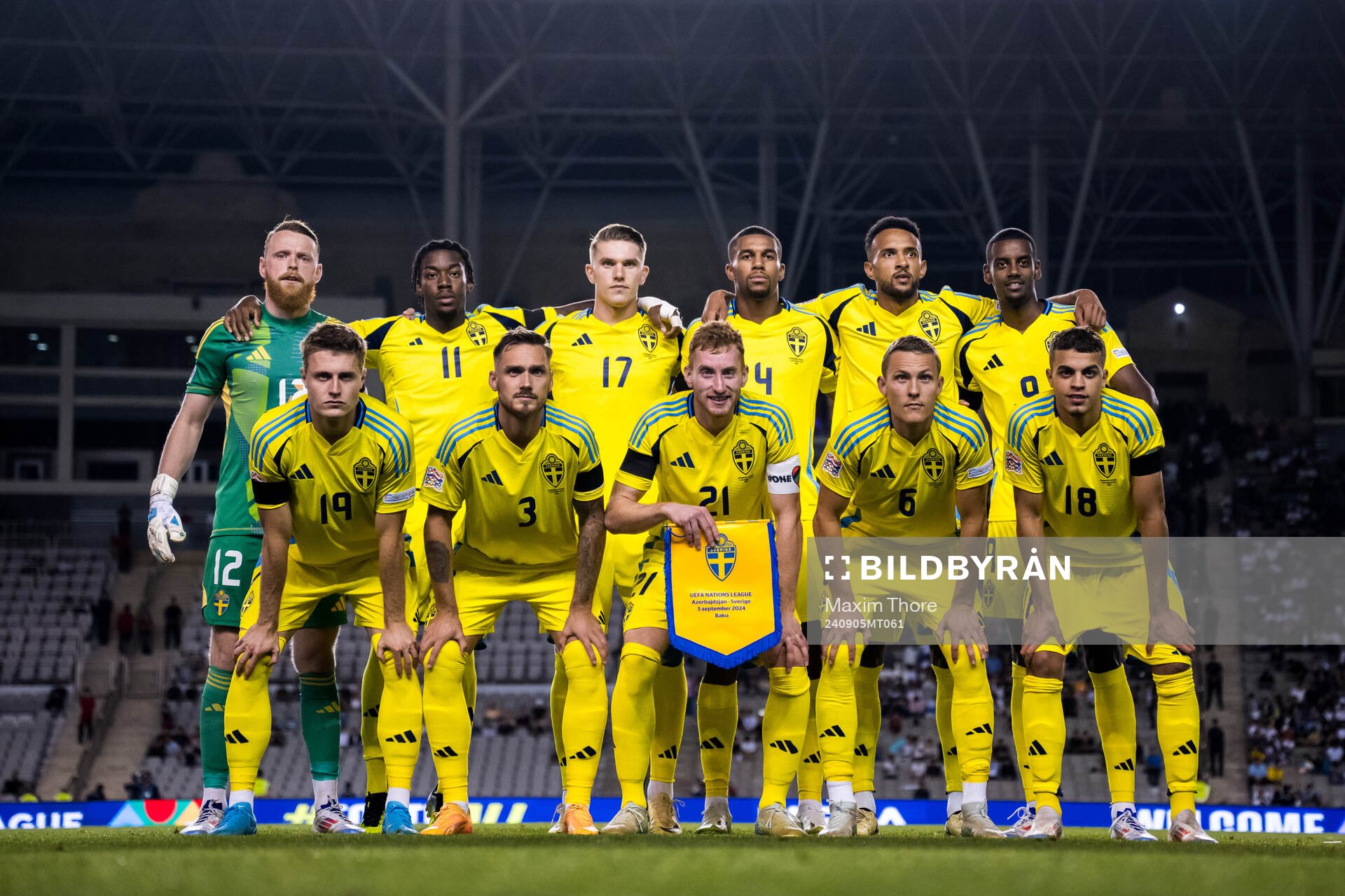 The starting eleven of Sweden