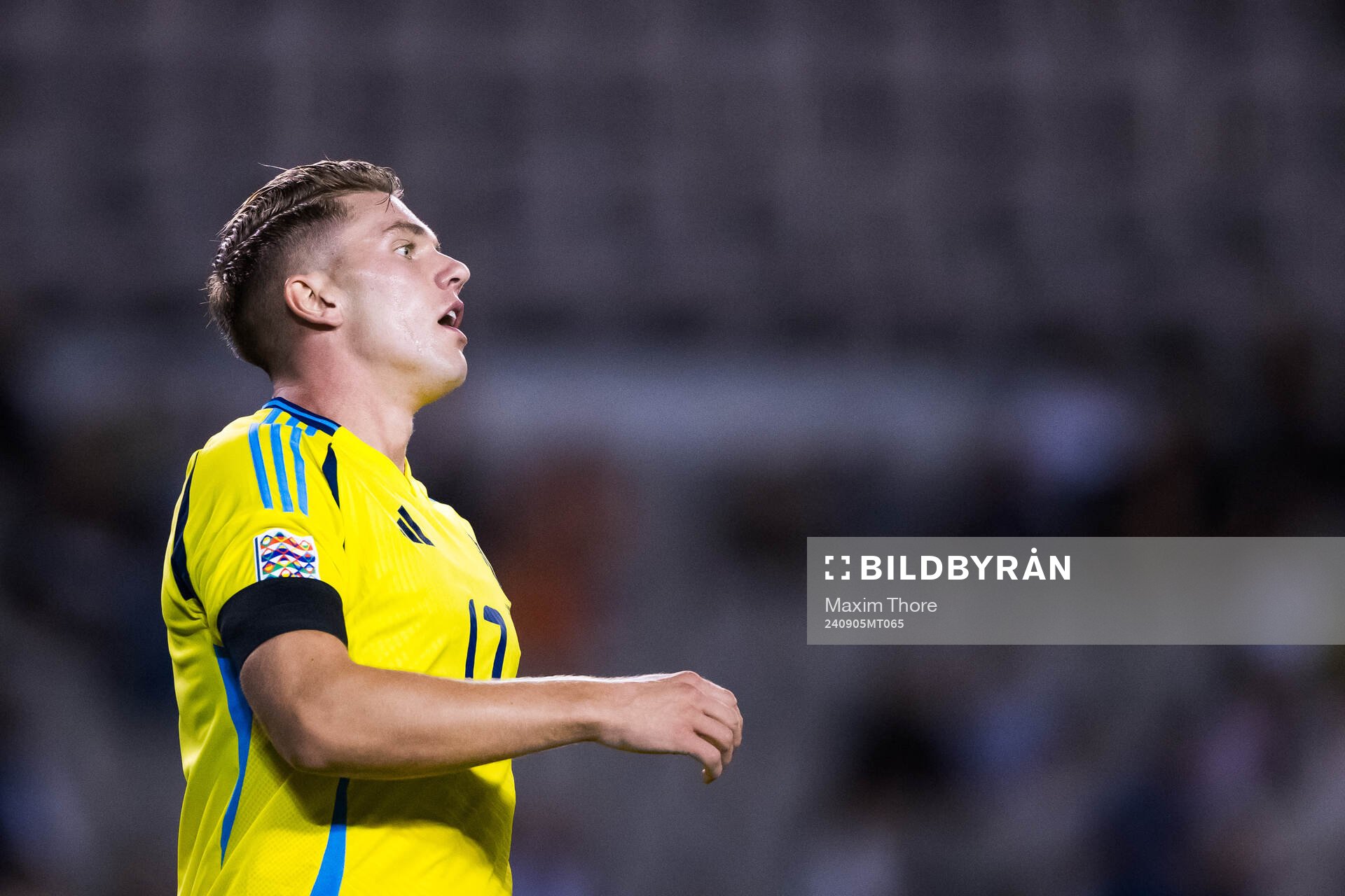 Viktor Gyökeres of Sweden looks dejected
