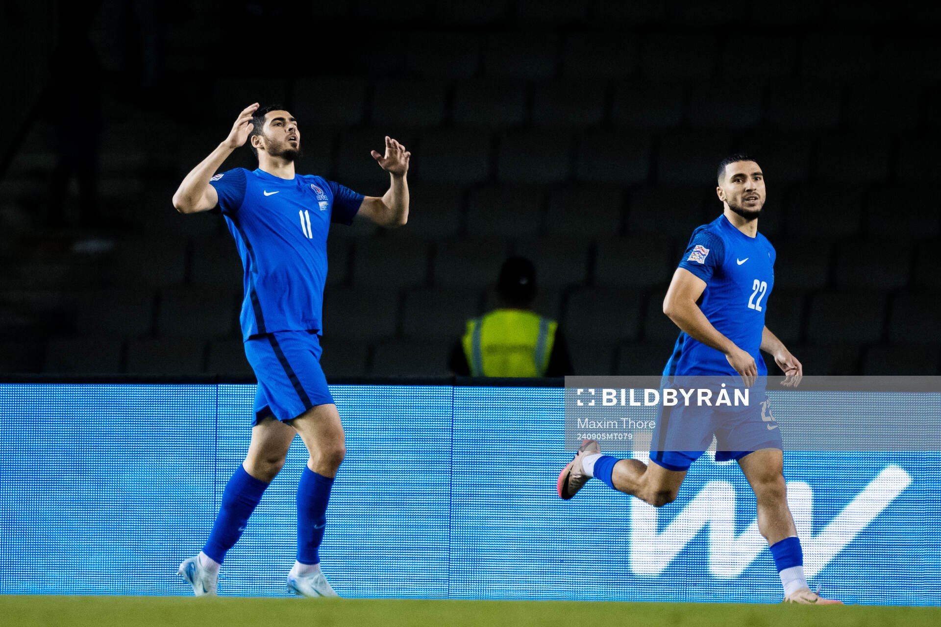 Emin Makhmudov of Azerbaijan reacts