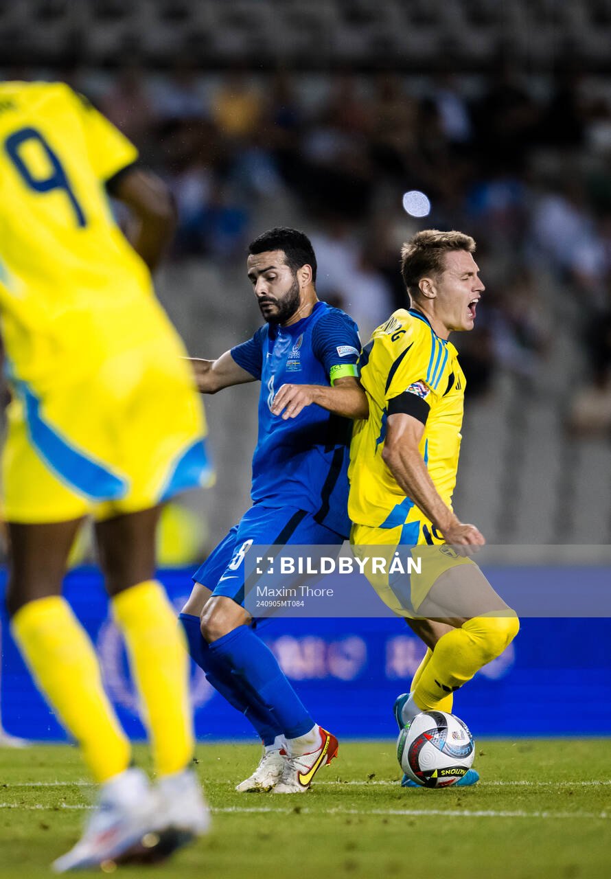 Anton Krivotsyuk of Azerbaijan and Mattias Svanberg of