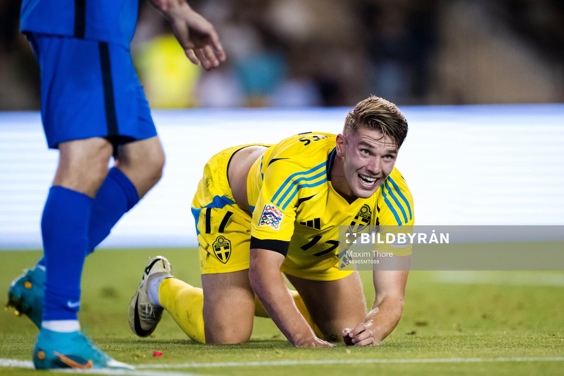 Viktor Gyökeres of Sweden looks dejected