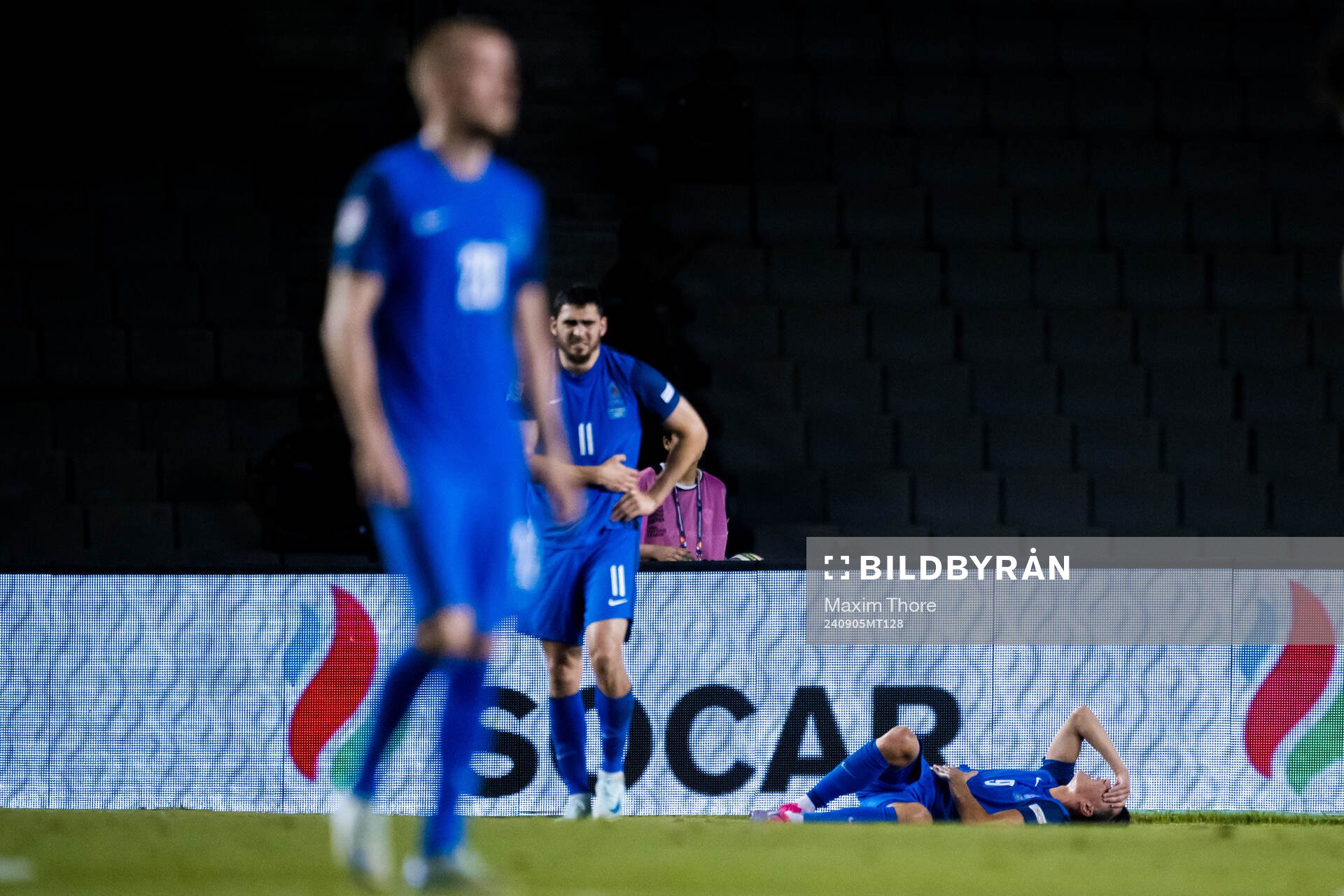Joshgun Diniyev of Azerbaijan in pain