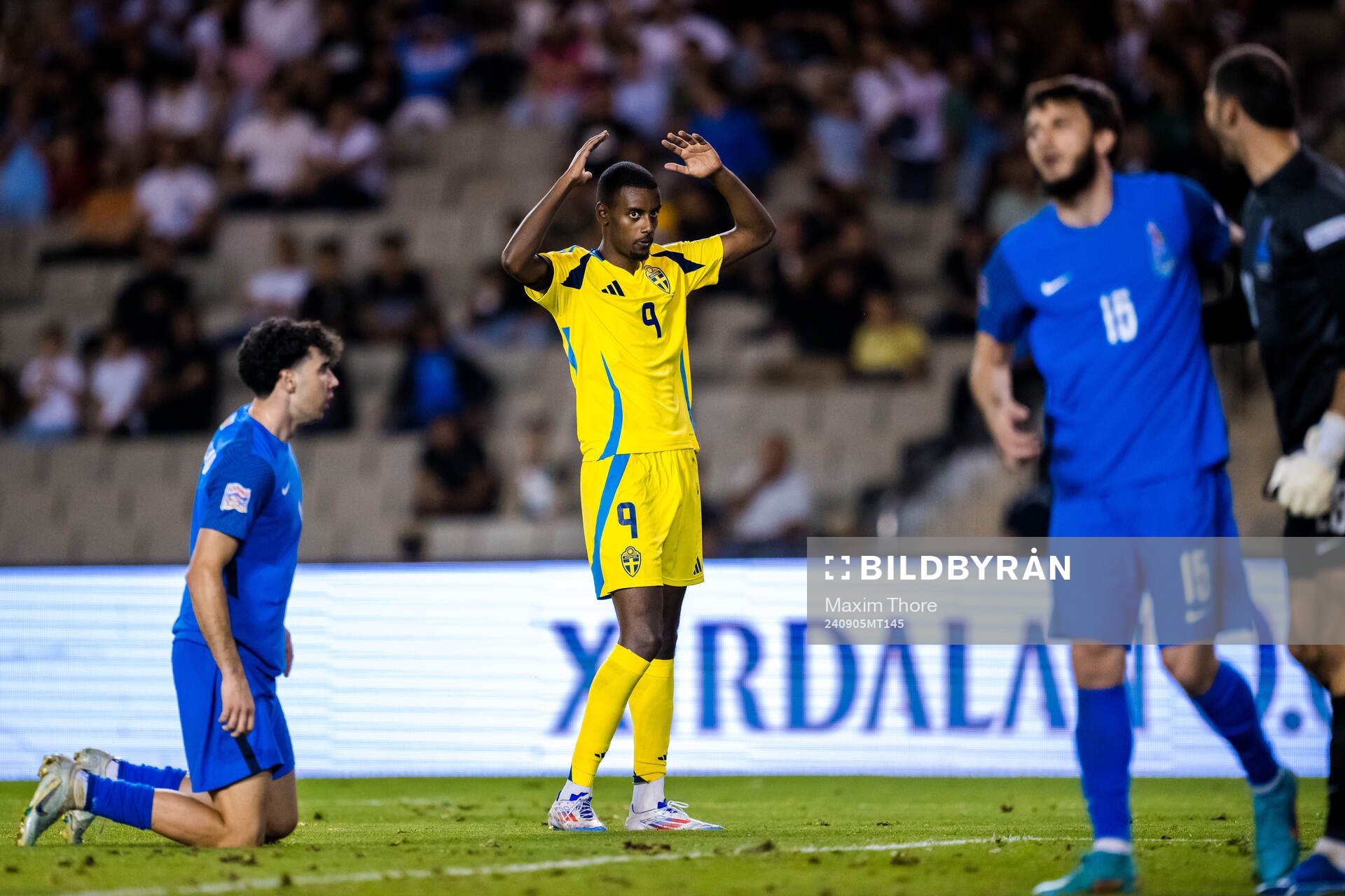 Alexander Isak of Sweden looks dejected