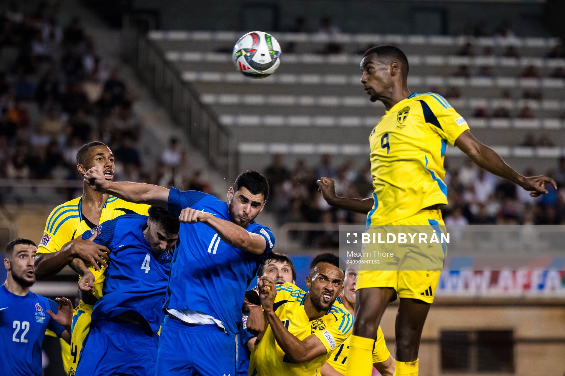Alexander Isak, Ludwig Augustinsson and Alex Douglas of