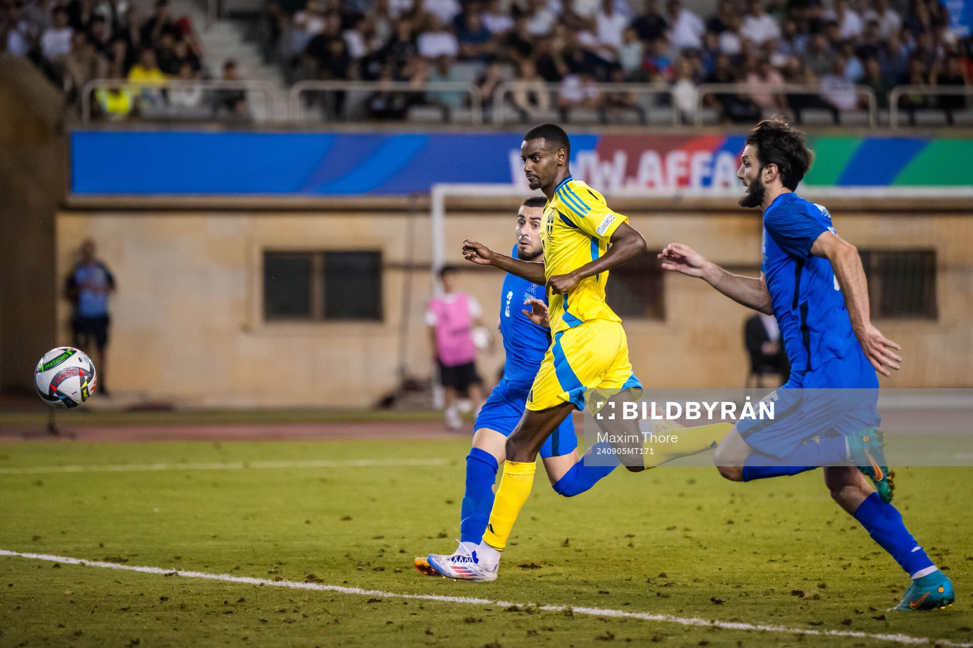 Alexander Isak of Sweden scores the 0-2 goal
