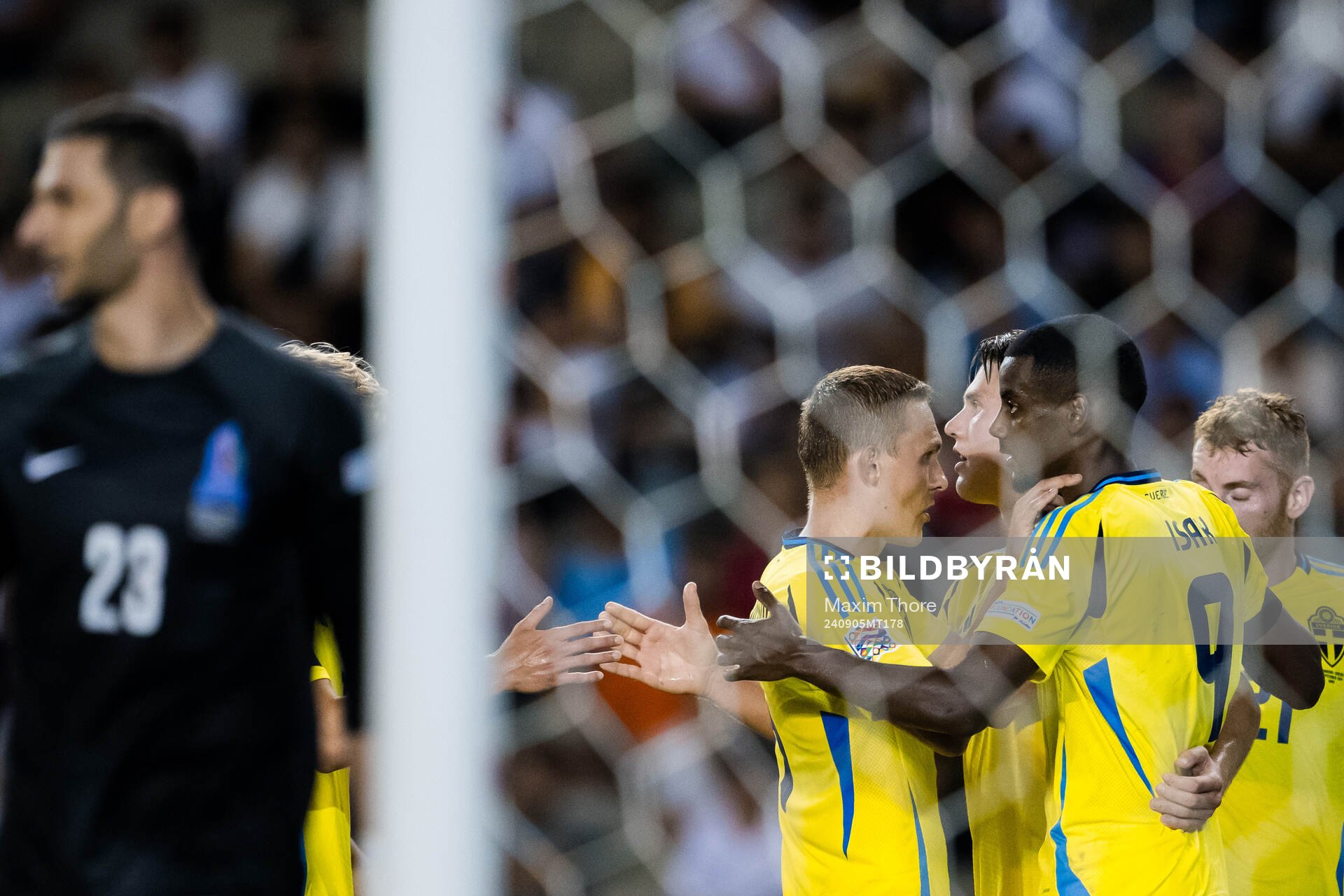 Ludwig Augustinsson ,Viktor Gyökeres and Alexander Isak of