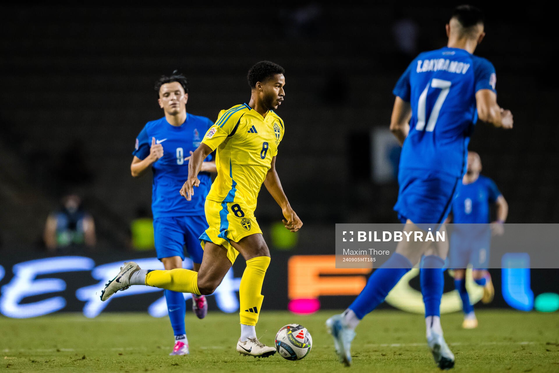 Jens-Lys Michel Cajuste of Sweden during the Nations League football match between Azerbaijan and Sweden on September 5, 2024 in Baku. 