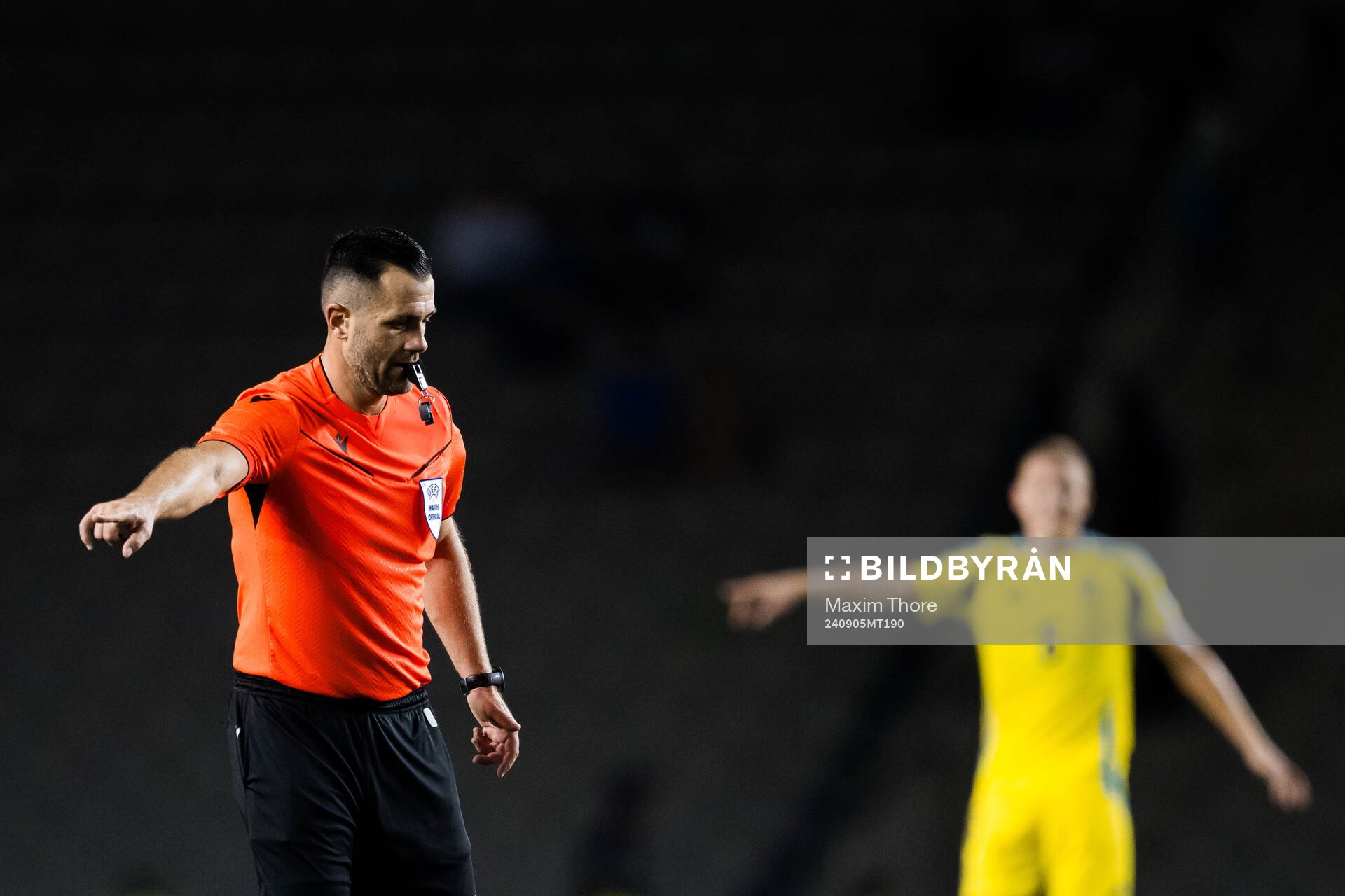 Referee Balazs Berke