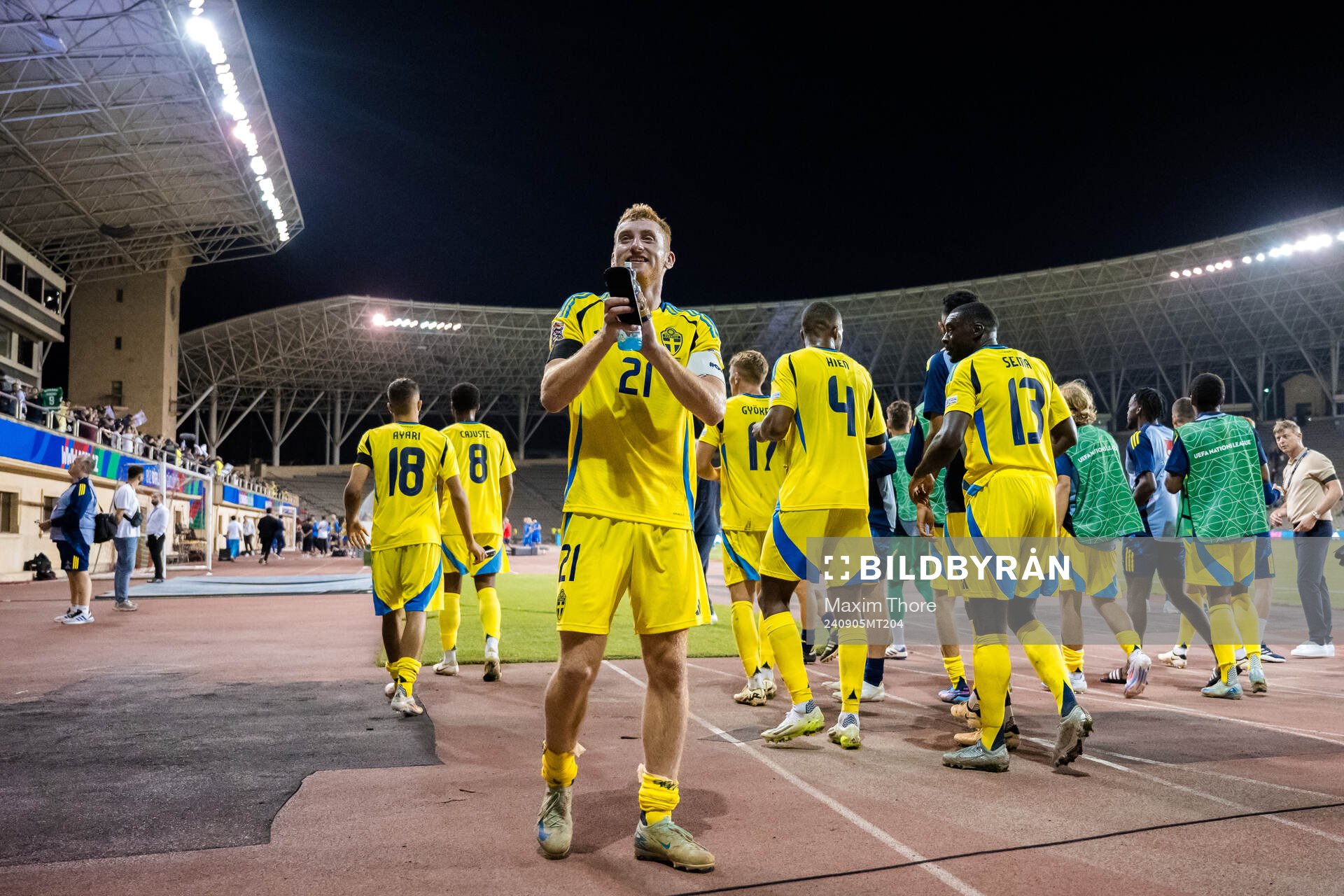 Dejan Kulusevski of Sweden celebrates