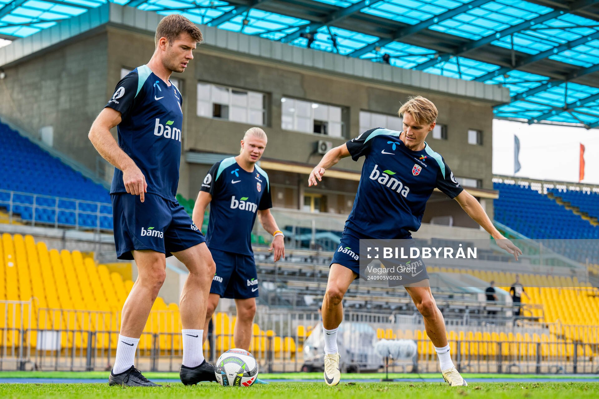 Alexander Sørloth, Erling Braut Haaland and Martin