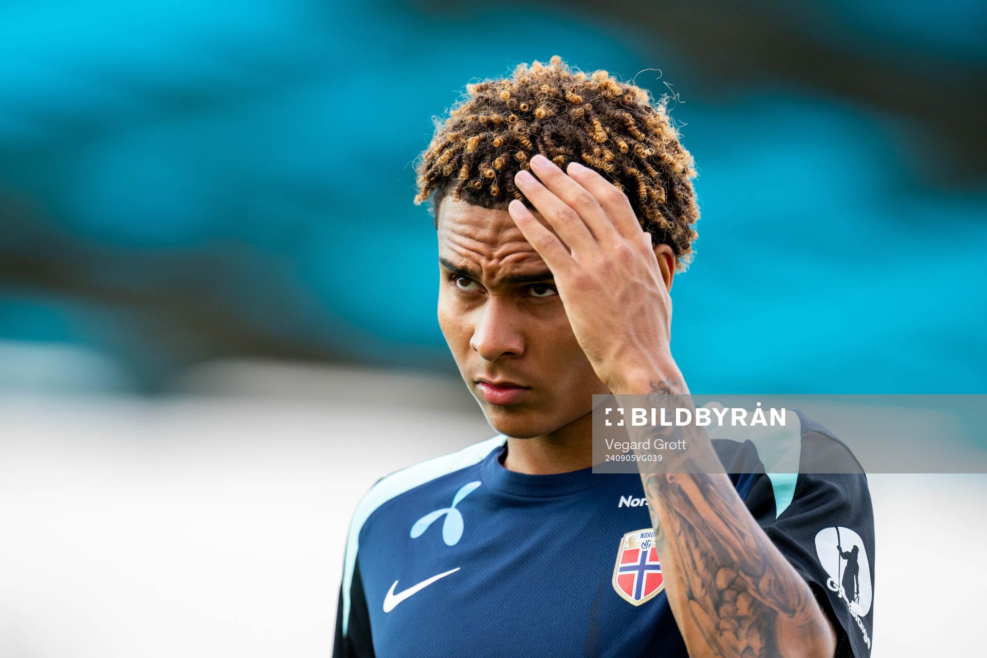 Antonio Nusa of the Norwegian national football team