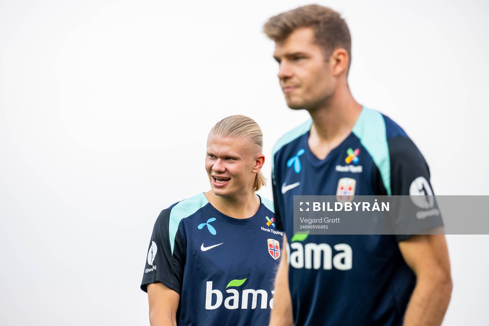 Erling Braut Haaland and Alexander Sørloth of the