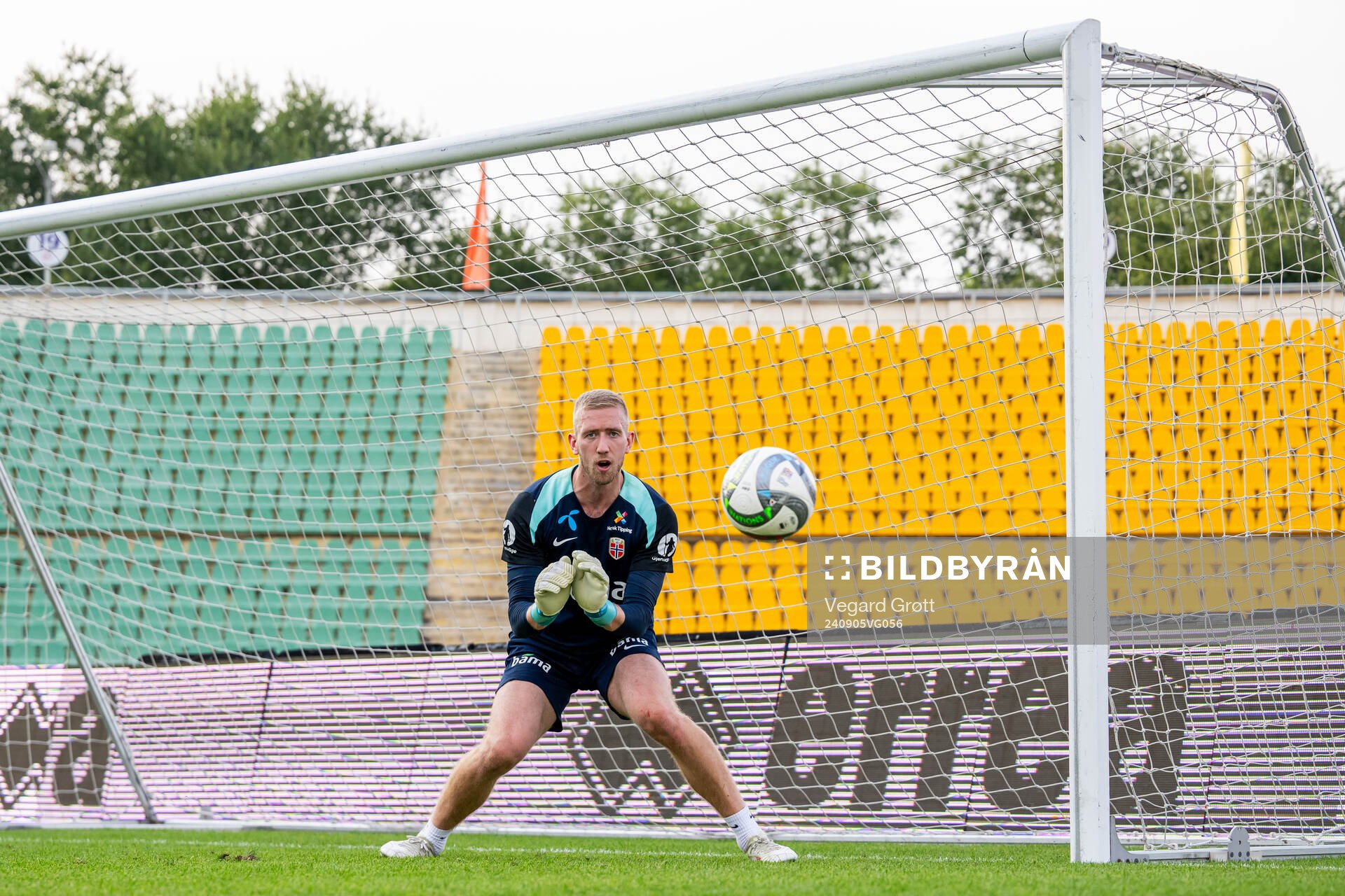 Goalkeeper Egil Selvik of the Norwegian national football