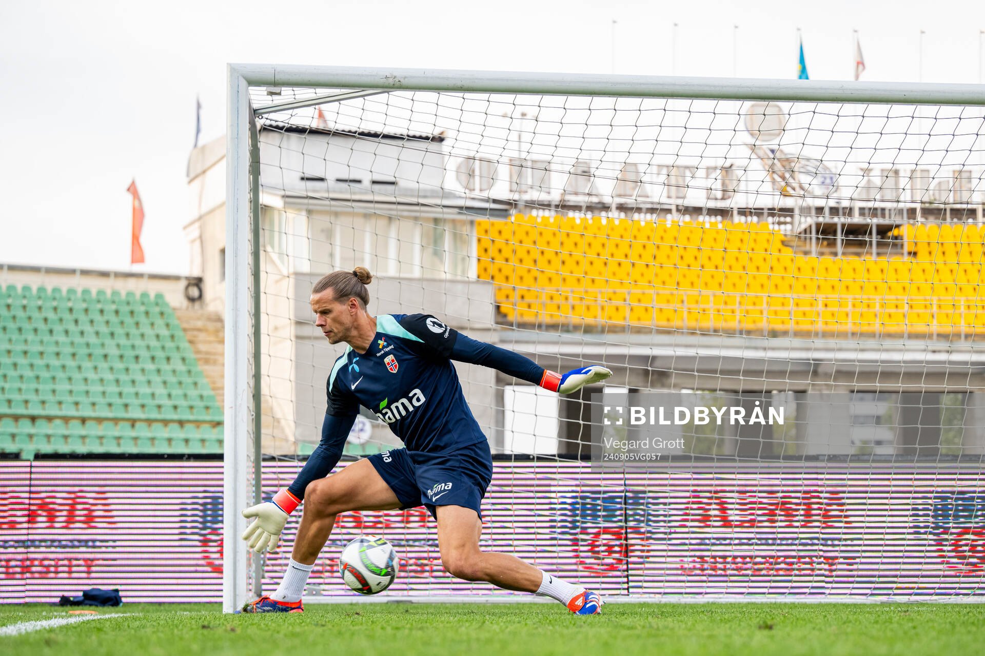 Goalkeeper Ørjan Håskjold Nyland of the Norwegian