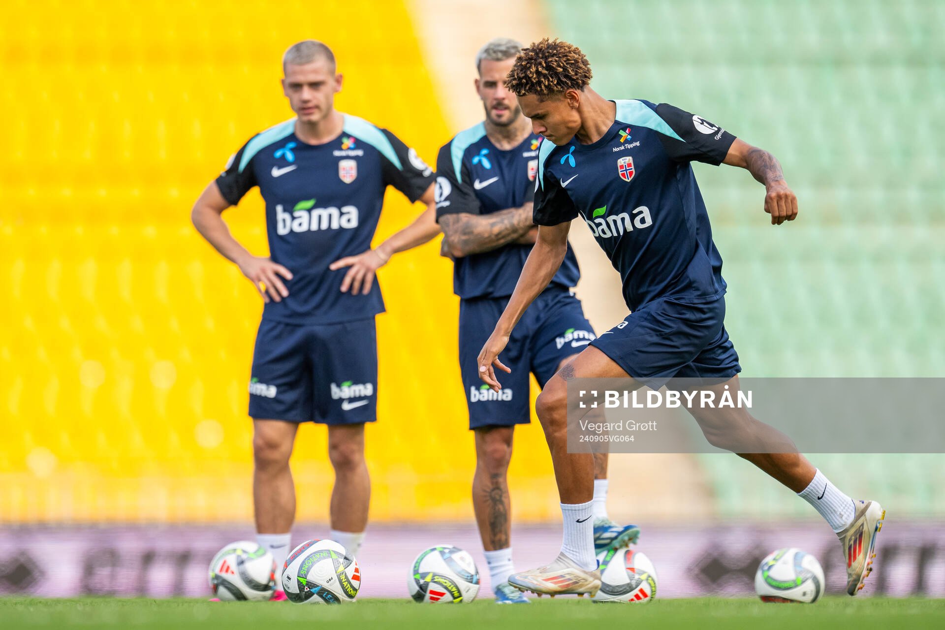Antonio Nusa of the Norwegian national football team