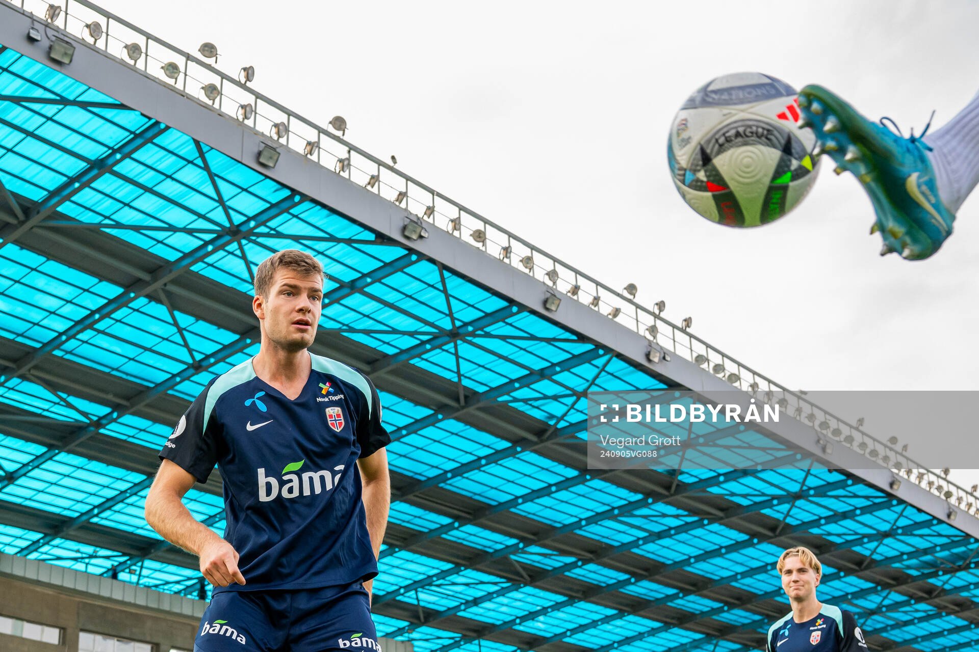 Alexander Sørloth of the Norwegian national football team