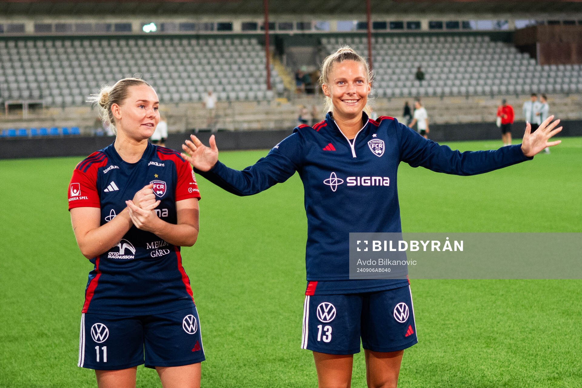 FC Rosengårds Emma Jansson och Olivia Holdt jublar