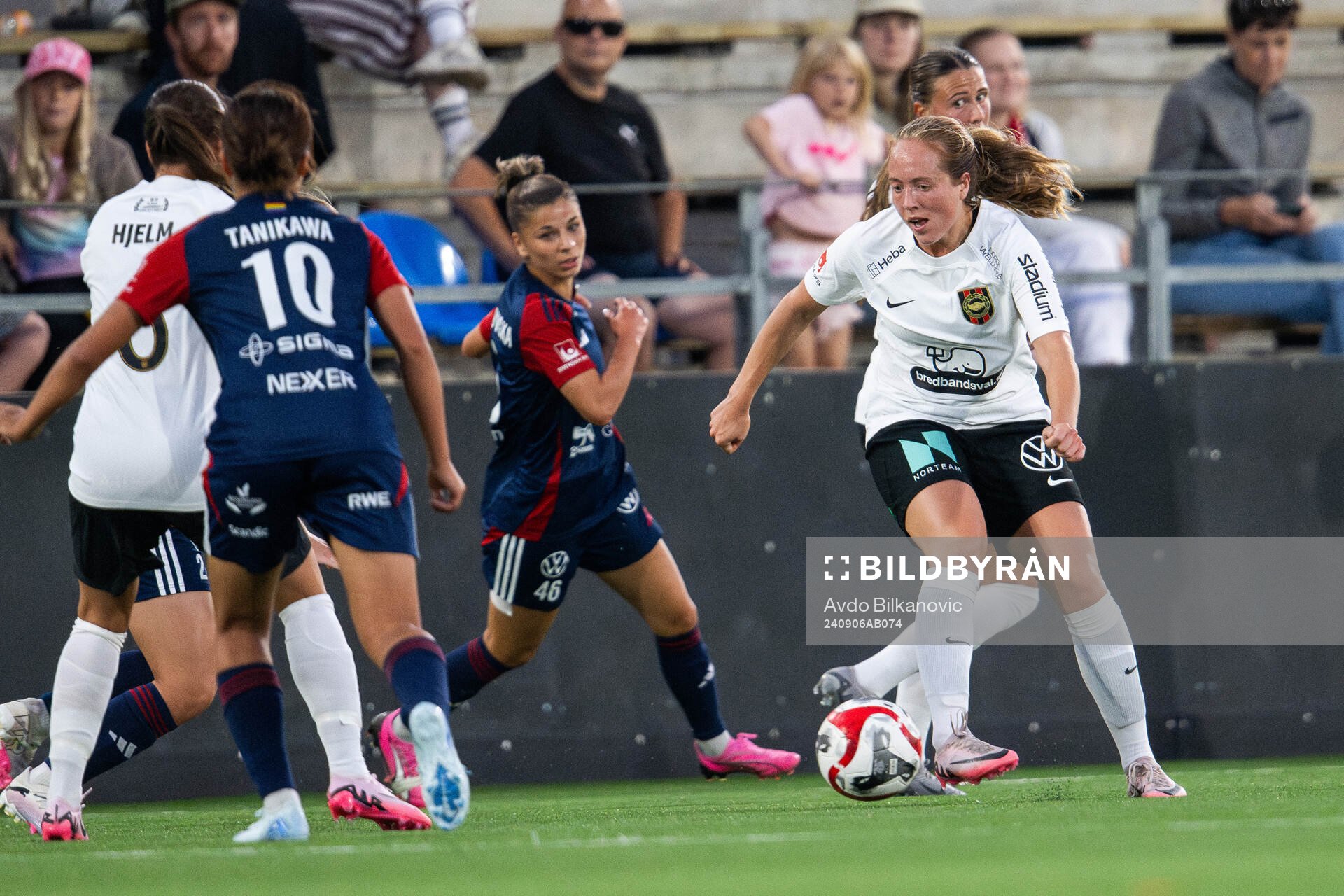 Brommapojkarnas Alice Ahlberg under fotbollsmatchen i Damallsvenskan mellan FC Rosengård och Brommapojkarna den 6 september 2024 i Malmö.