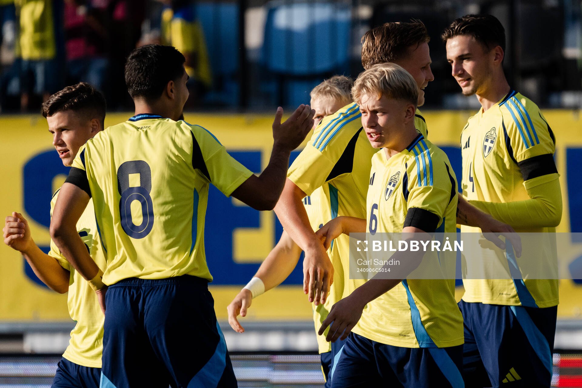 Daniel Svensson of Sweden celebrates the 1-0 goal