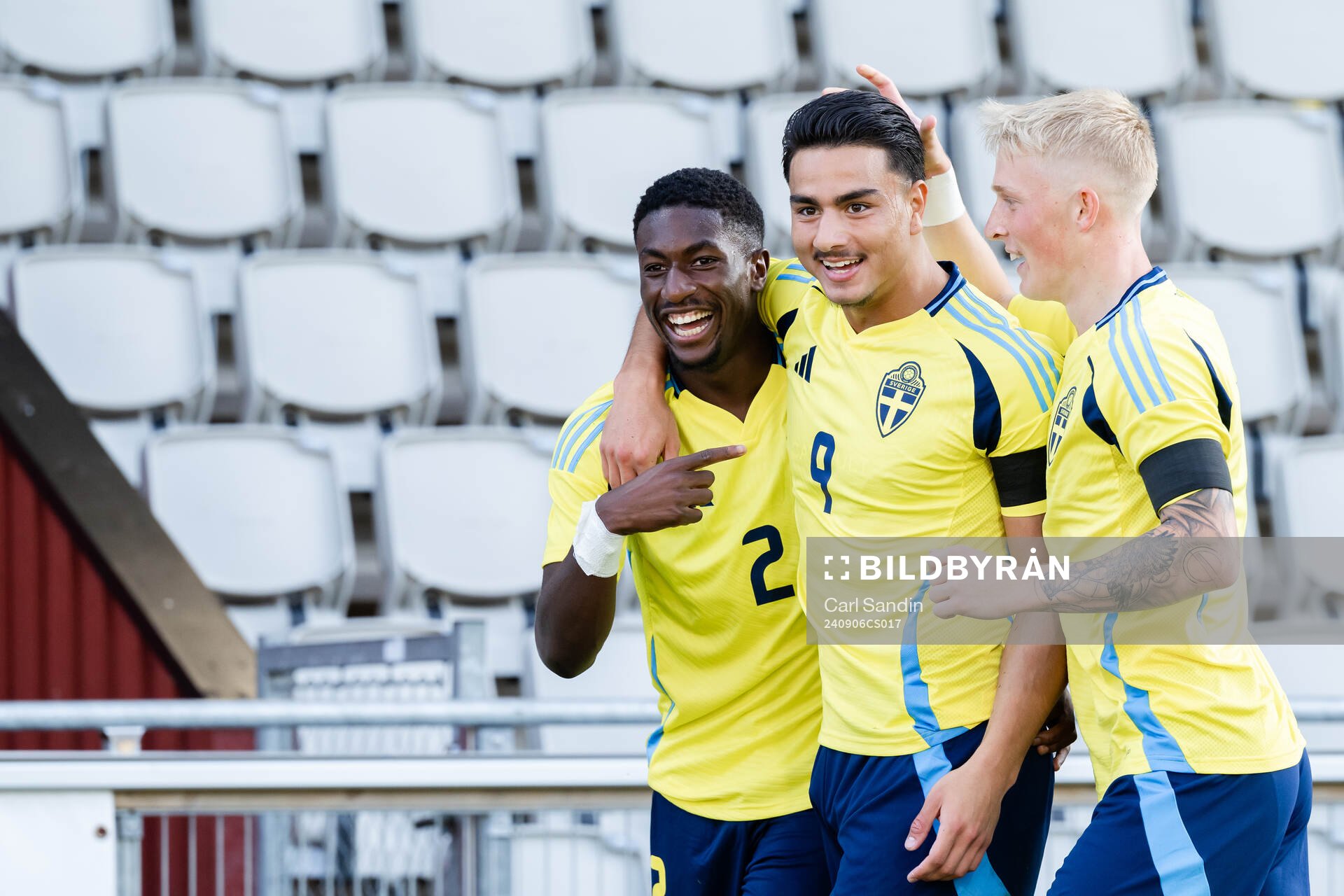 Joe Mendes, Jusef Erabi and Melker Widell of Sweden