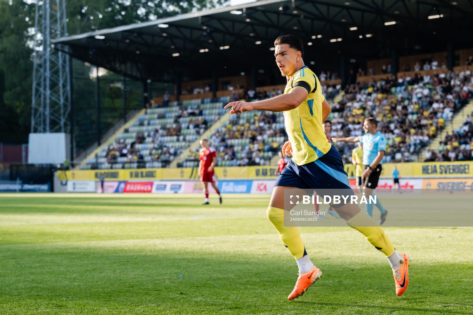 Jusef Erabi of Sweden celebrates the 2-0 goal