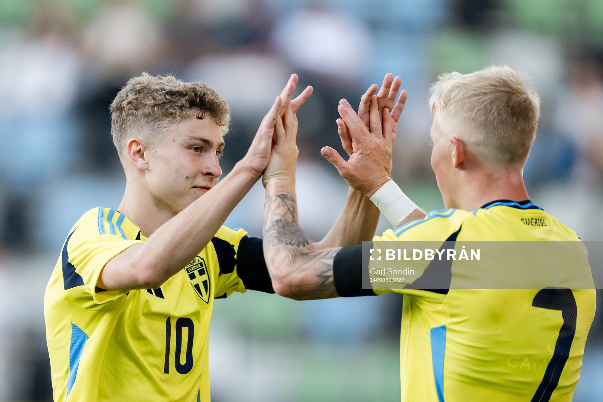 Imam Jagne of Sweden celebrates the 4-0 goal