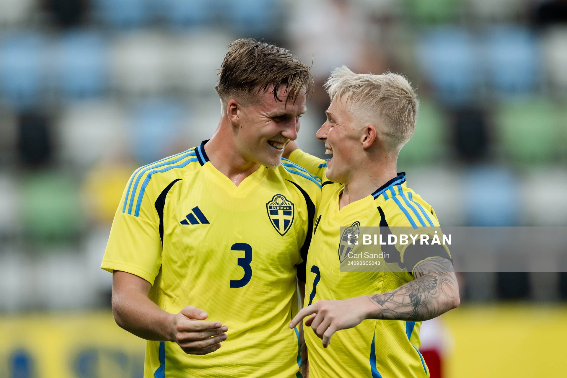 Casper Widell and Melker Widell of Sweden celebrate the 6-0