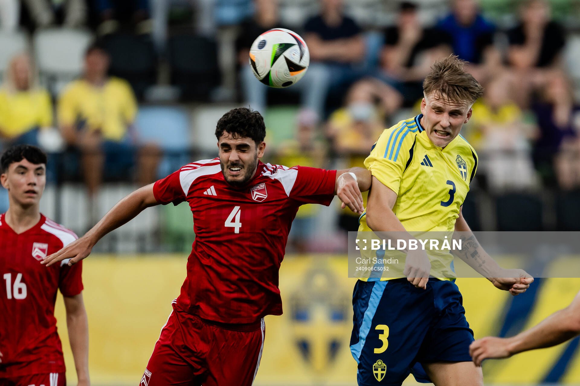 Casper Widell of Sweden scores the 6-0 goal