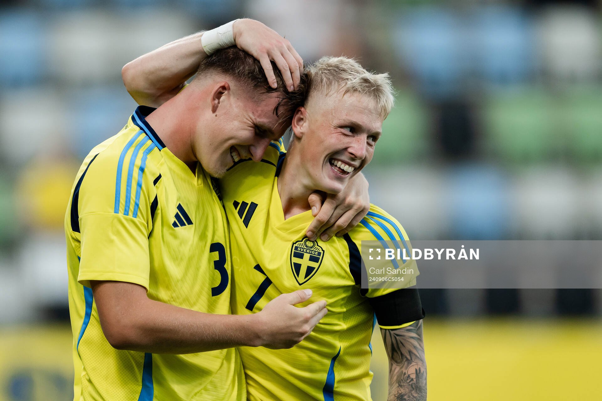 Casper Widell and Melker Widell of Sweden celebrate the 6-0