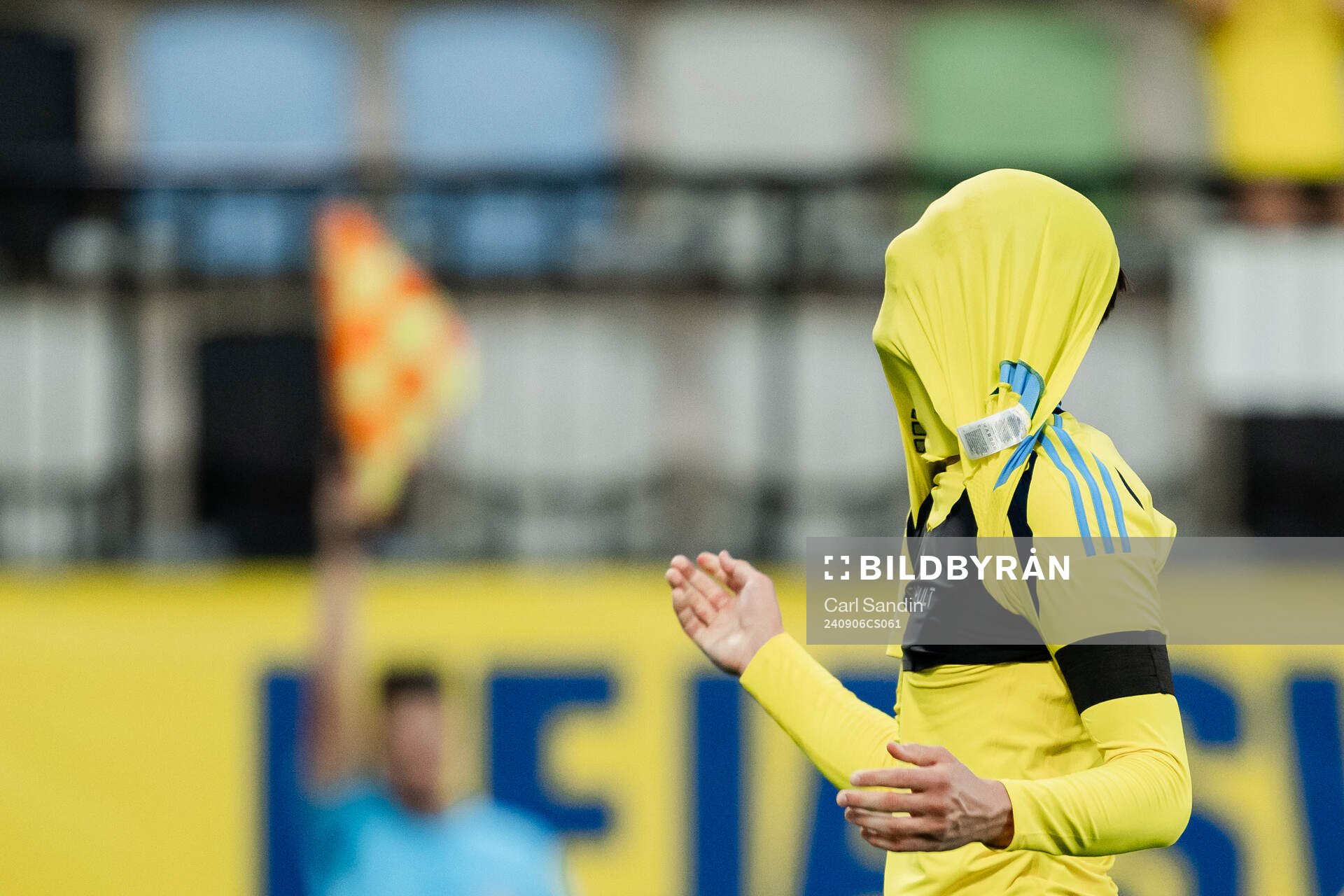 Noah Eile of Sweden looks dejected