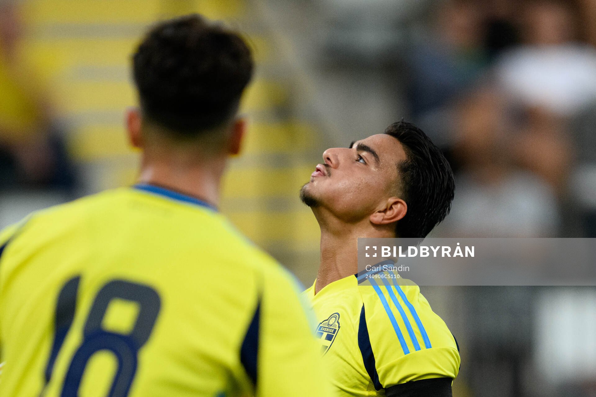 Jusef Erabi of Sweden looks dejected