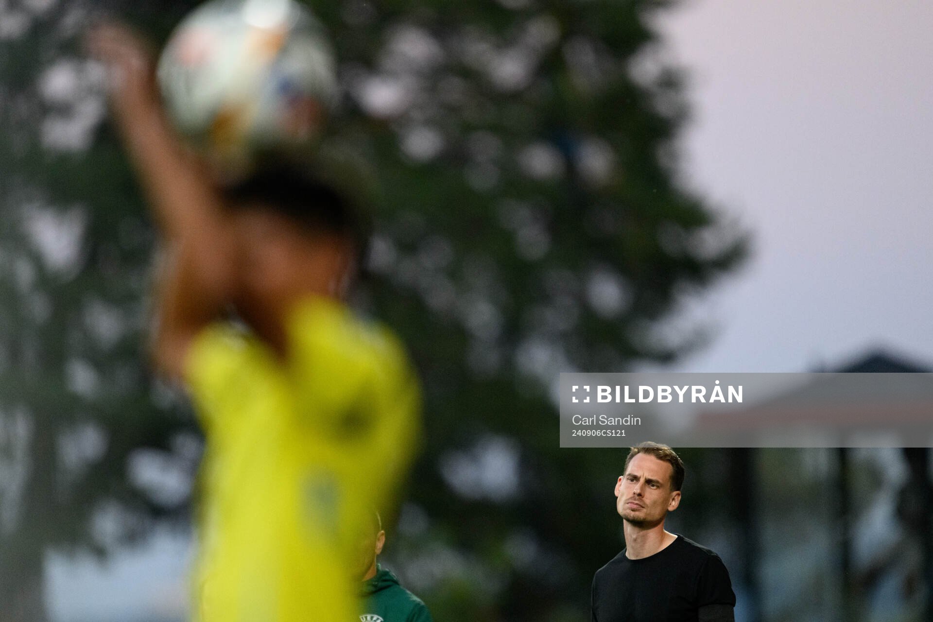 Head coach Daniel Bäckström of Sweden of Sweden