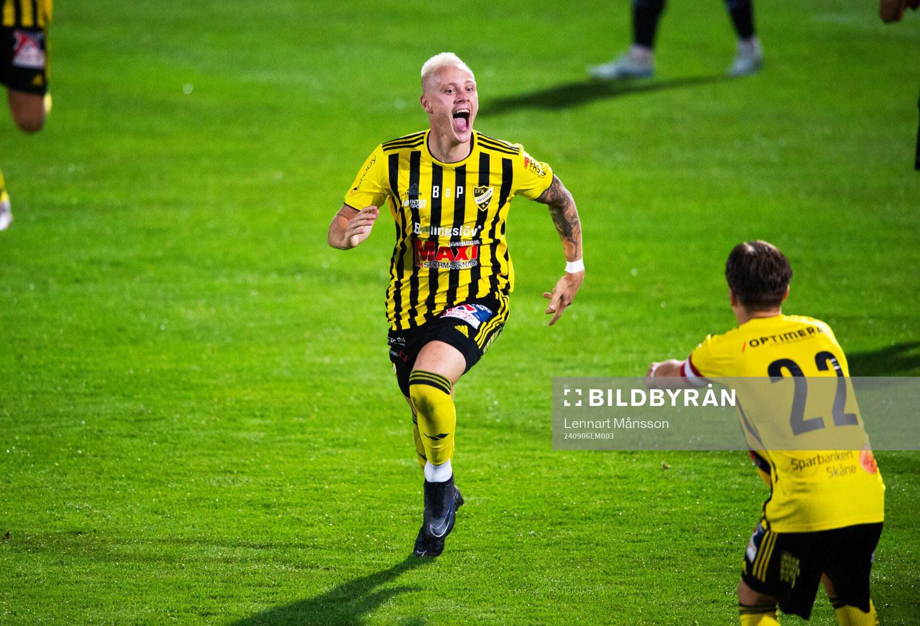 IFK Hässleholms Alexander Sjöström har gjort 2-0 och